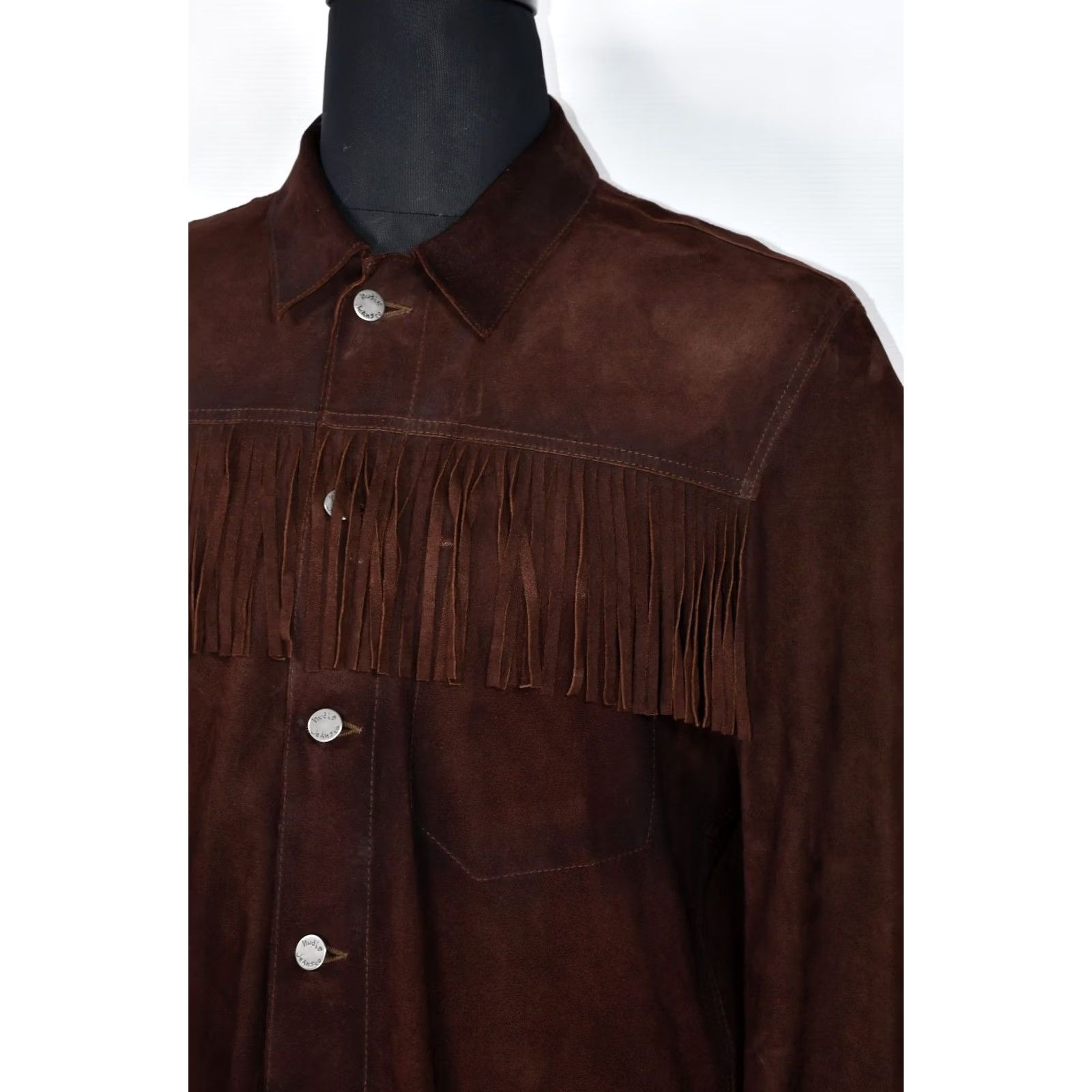 Nudie Jeans Nudie Jeans Ronny Leather Western Men's Shirt Jacket XL Brown Vintage? No Size US XL / EU 56 / 4 - 2 Thumbnail