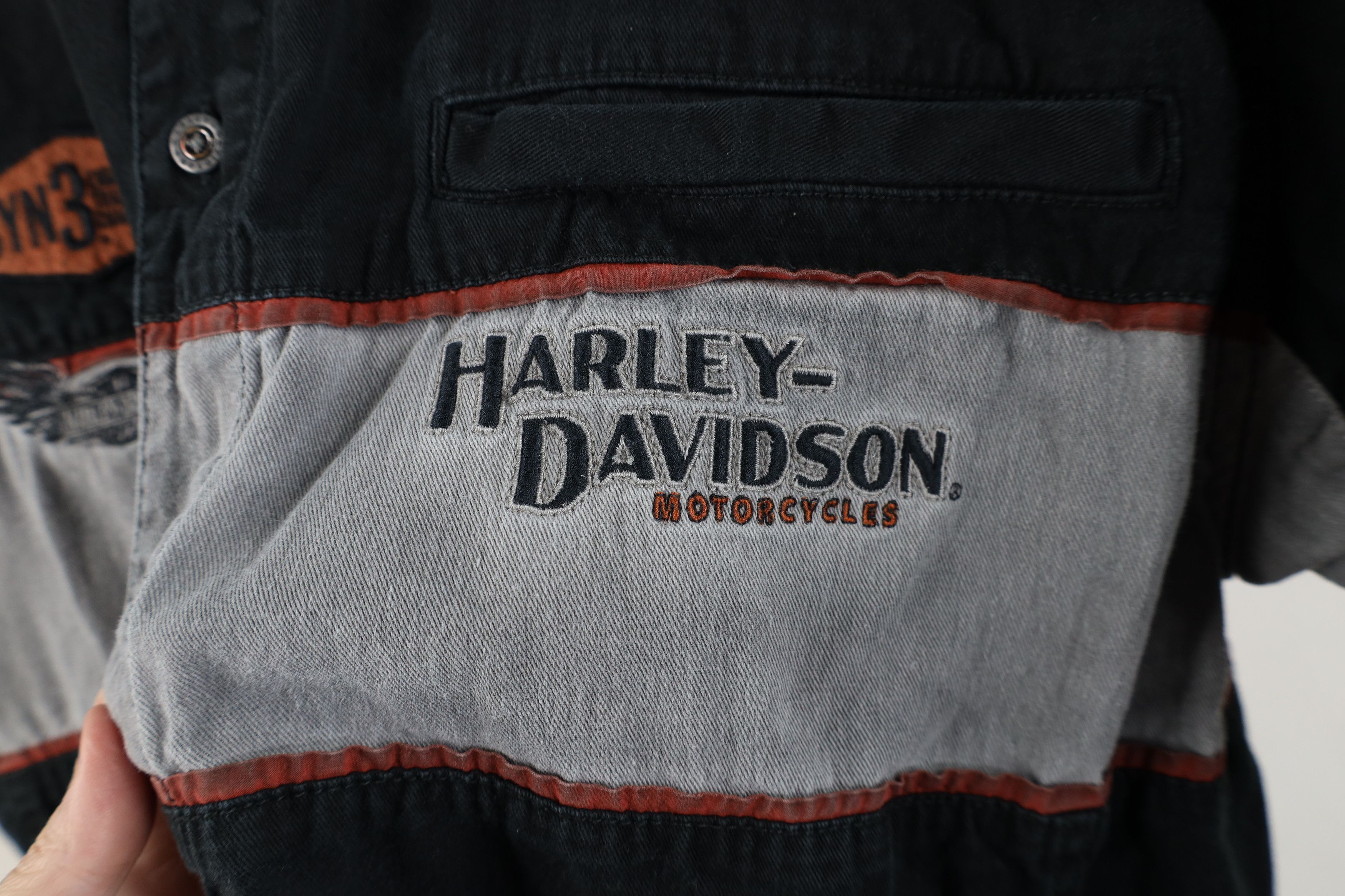 Harley Davidson × Vintage Vintage Harley Davidson Motorcycles Mechanic Button Shirt Size US XL / EU 56 / 4 - 5 Thumbnail