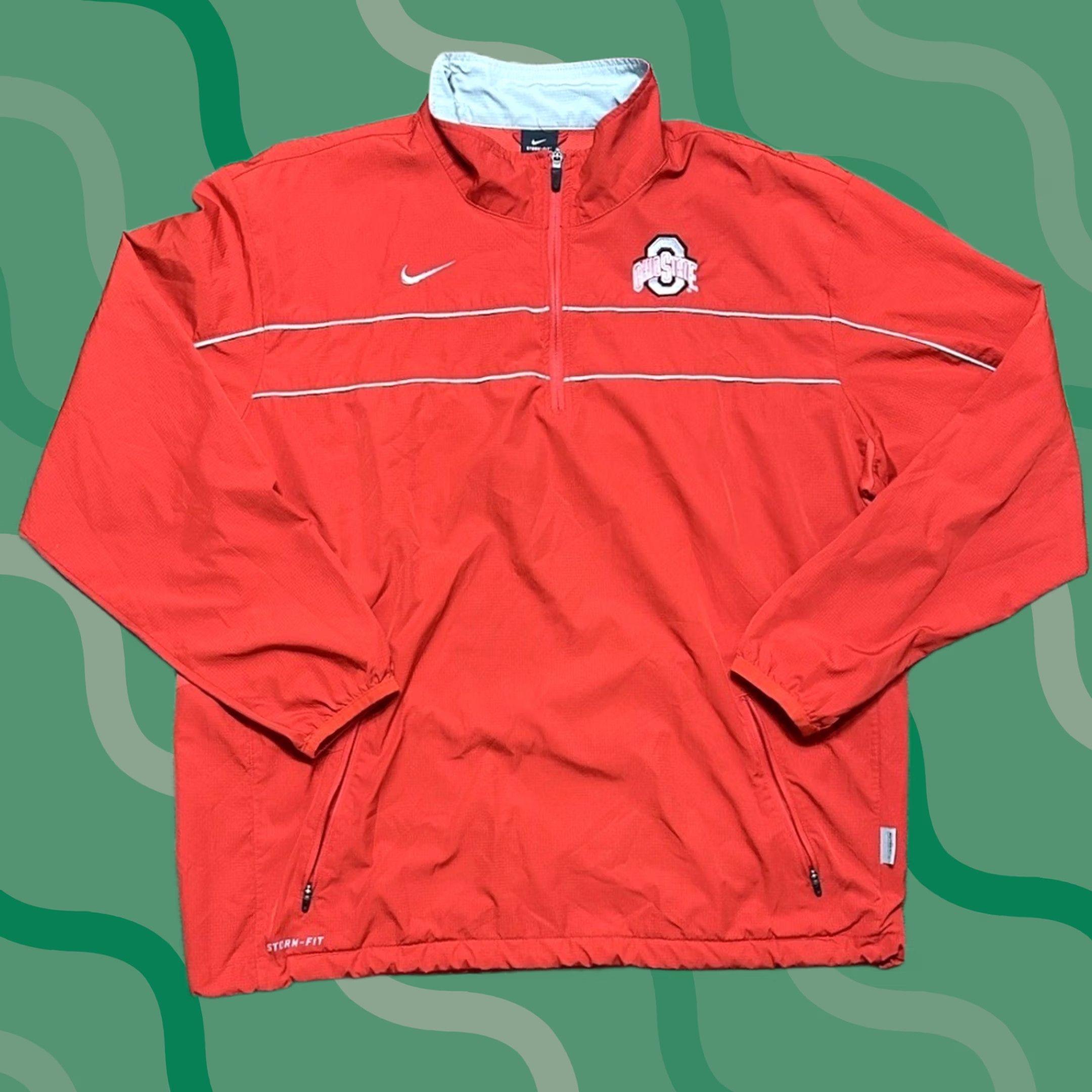 Nike Nike Storm-Fit Ohio State Buckeyes Pullover Windbreaker Red Quarter Zip XL Men Size US XL / EU 56 / 4 - 1 Thumbnail