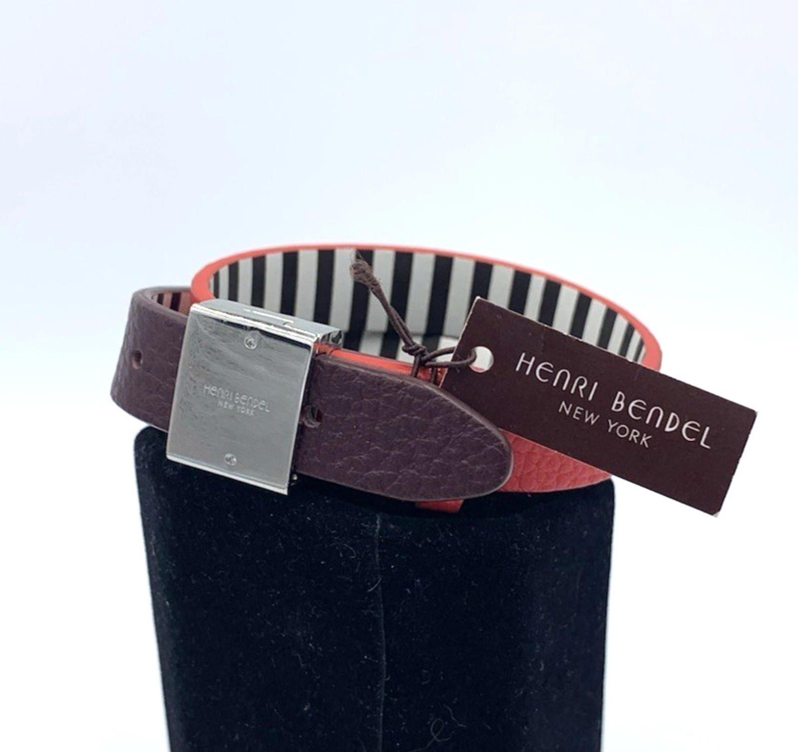 Other Henri Bendel 2-Tone Red Brown Leather Wrap Bracelet Size ONE SIZE - 1 Thumbnail