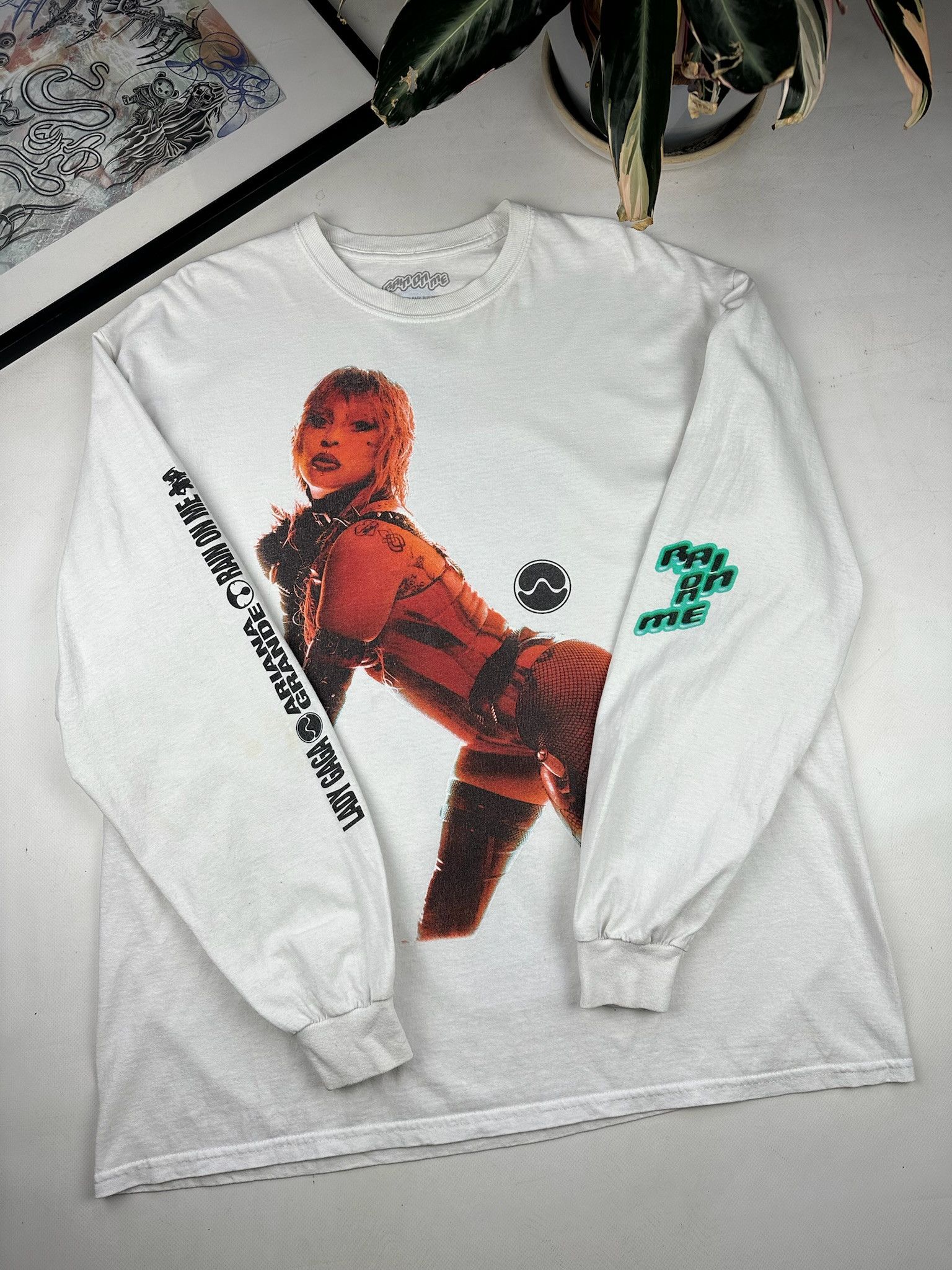 Band Tees 2020 Rain On Me Tour T shirt Lady Gaga + Ariana Grande Size US XL / EU 56 / 4 - 4 Thumbnail