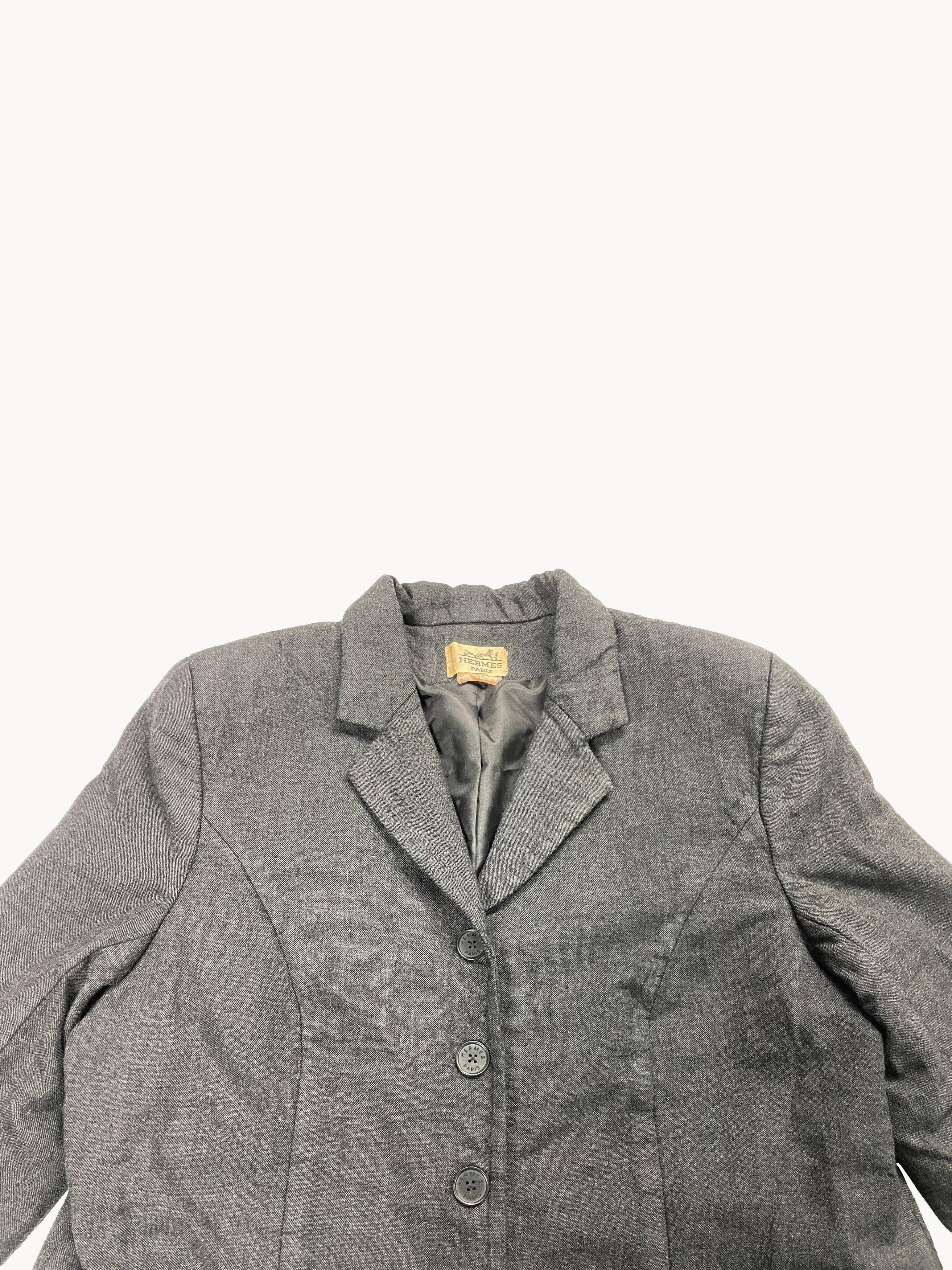Hermes Vintage 80s Hermes by Claude Brouet Single Breasted Coat 44 Size L / US 10 / IT 46 - 6 Thumbnail