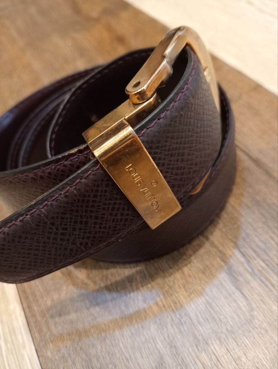 Louis Vuitton LUXURY LOUIS VUITTON LEATHER BELT Size ONE SIZE - 2 Thumbnail