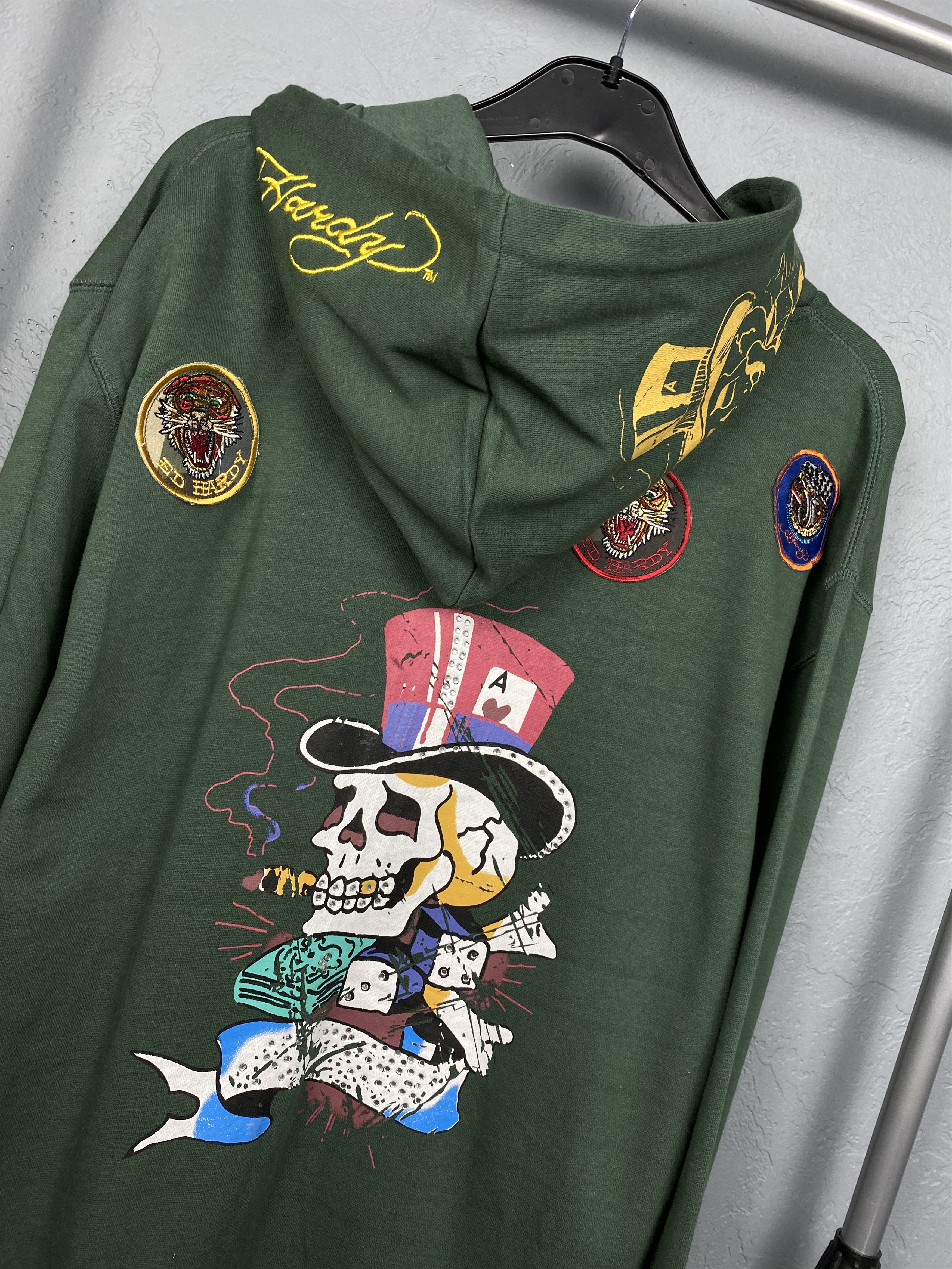 Christian Audigier × Ed Hardy Ed Hardy by Christian Audigier Hoodie Y2K Size US XXL / EU 58 / 5 - 3 Thumbnail