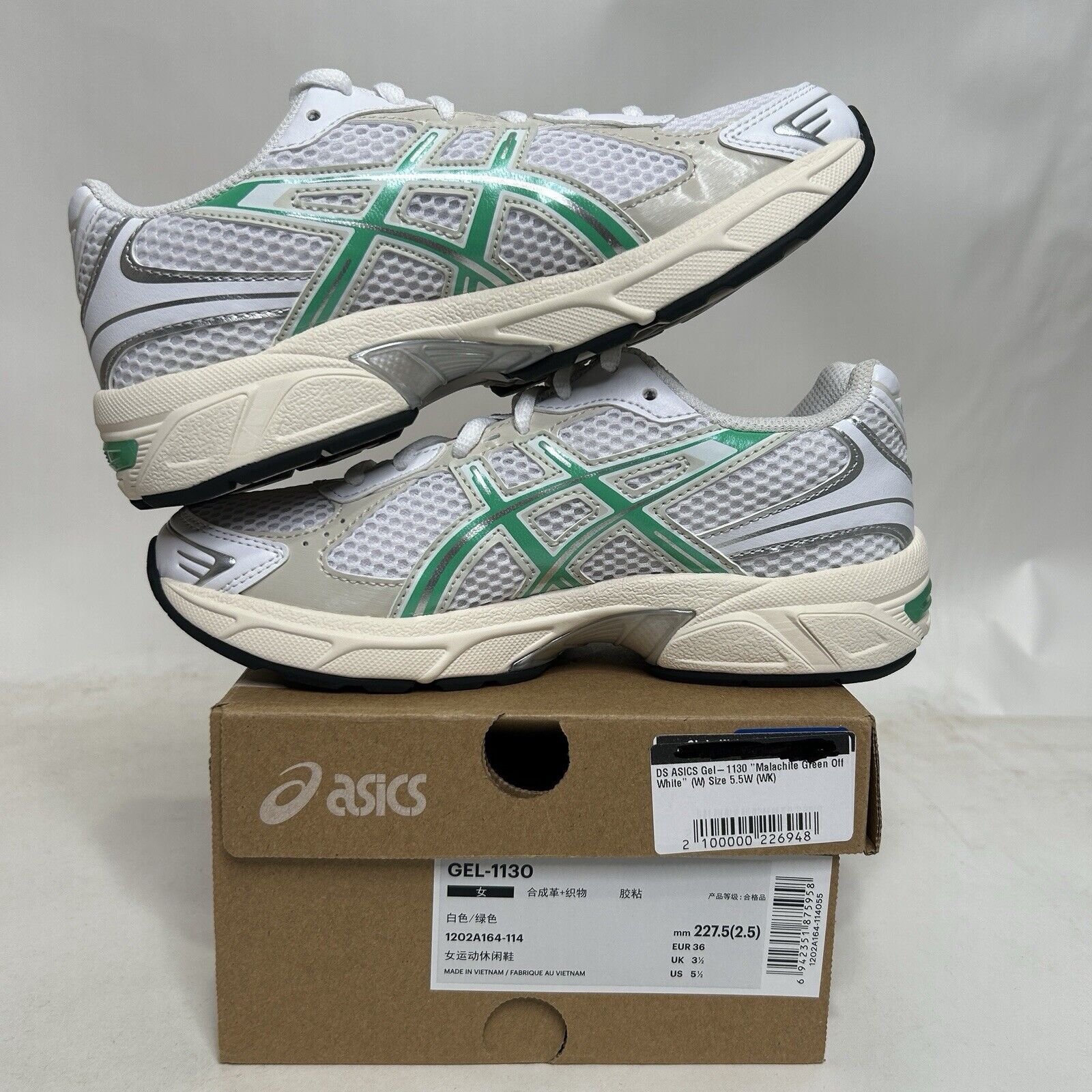 Asics ASICS Gel-1130 “White Malachite Green” 2024 Size US 5.5 / IT 35.5 - 3 Thumbnail