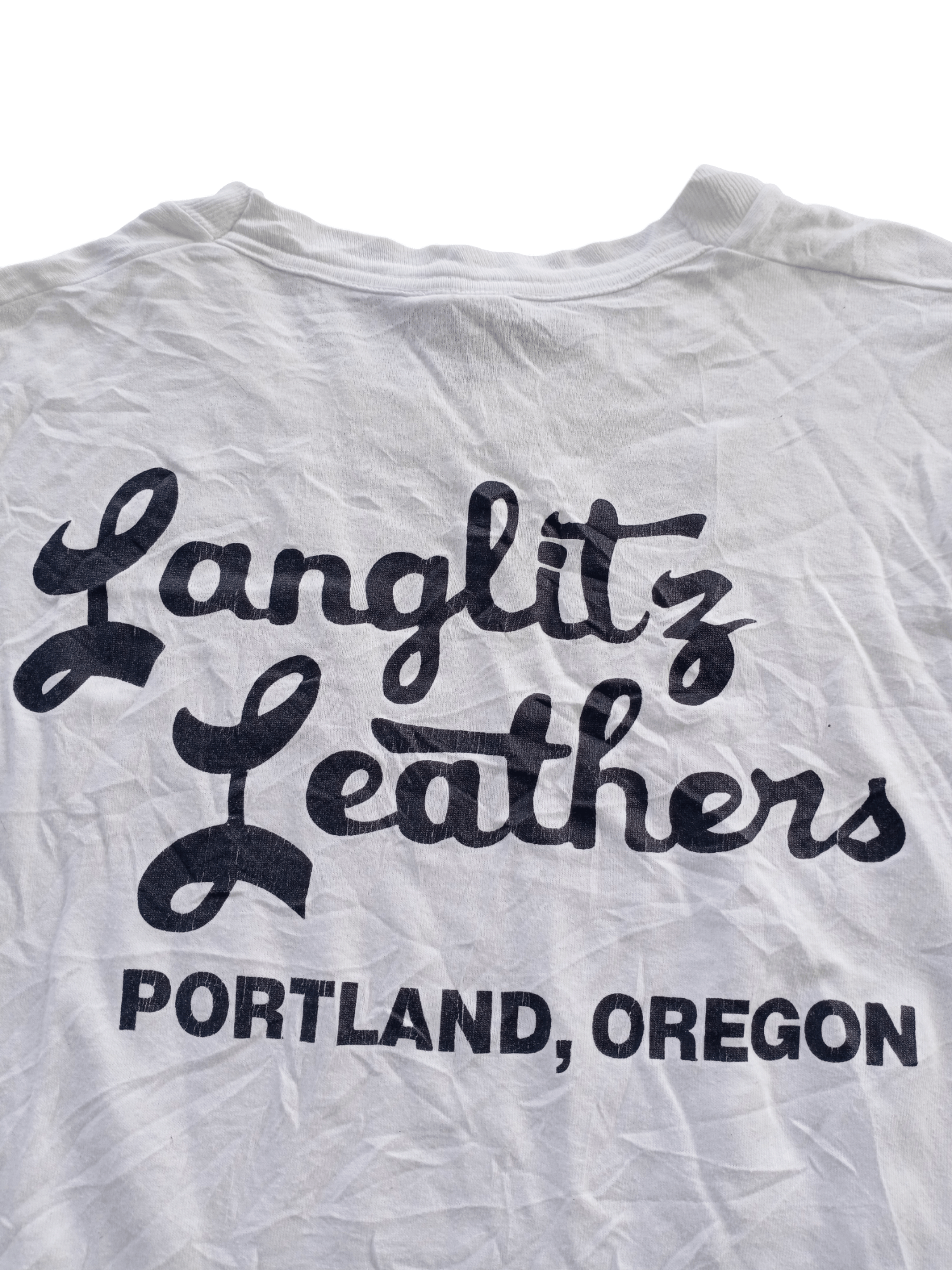 Vanson Leathers VINTAGE LANGLITZ LEATHERS T SHIRT PORTLAND OREGON USA FIRE Size US M / EU 48-50 / 2 - 4 Thumbnail