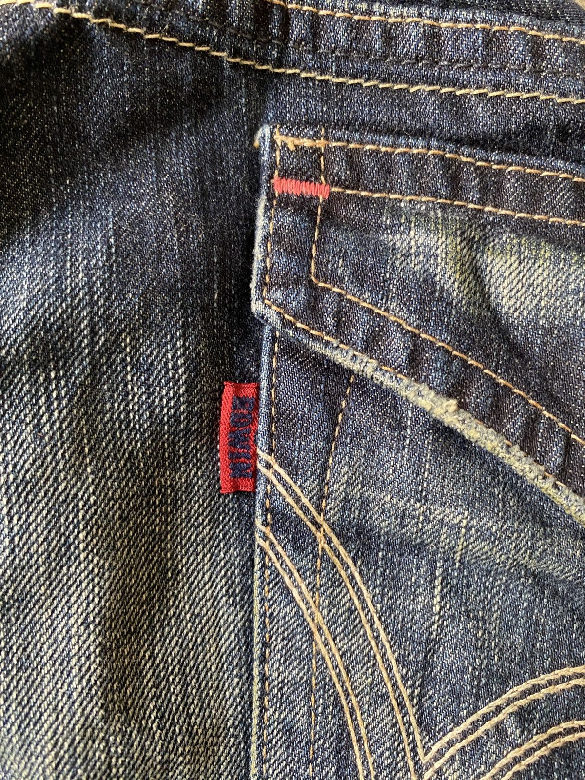 Japanese Brand Edwin 503 Blue Trip Claws Mark Distressed Flare Denim Size US 32 / EU 48 - 17 Thumbnail