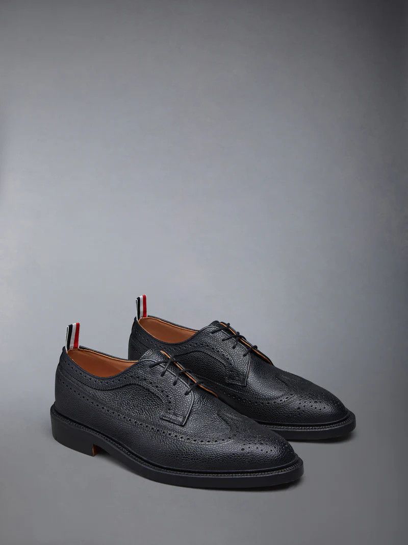 Thom Browne o1tko10426 Stripe-Buckled Wingchip Derby Shoes in Black Size US 8 / EU 41 - 2 Thumbnail