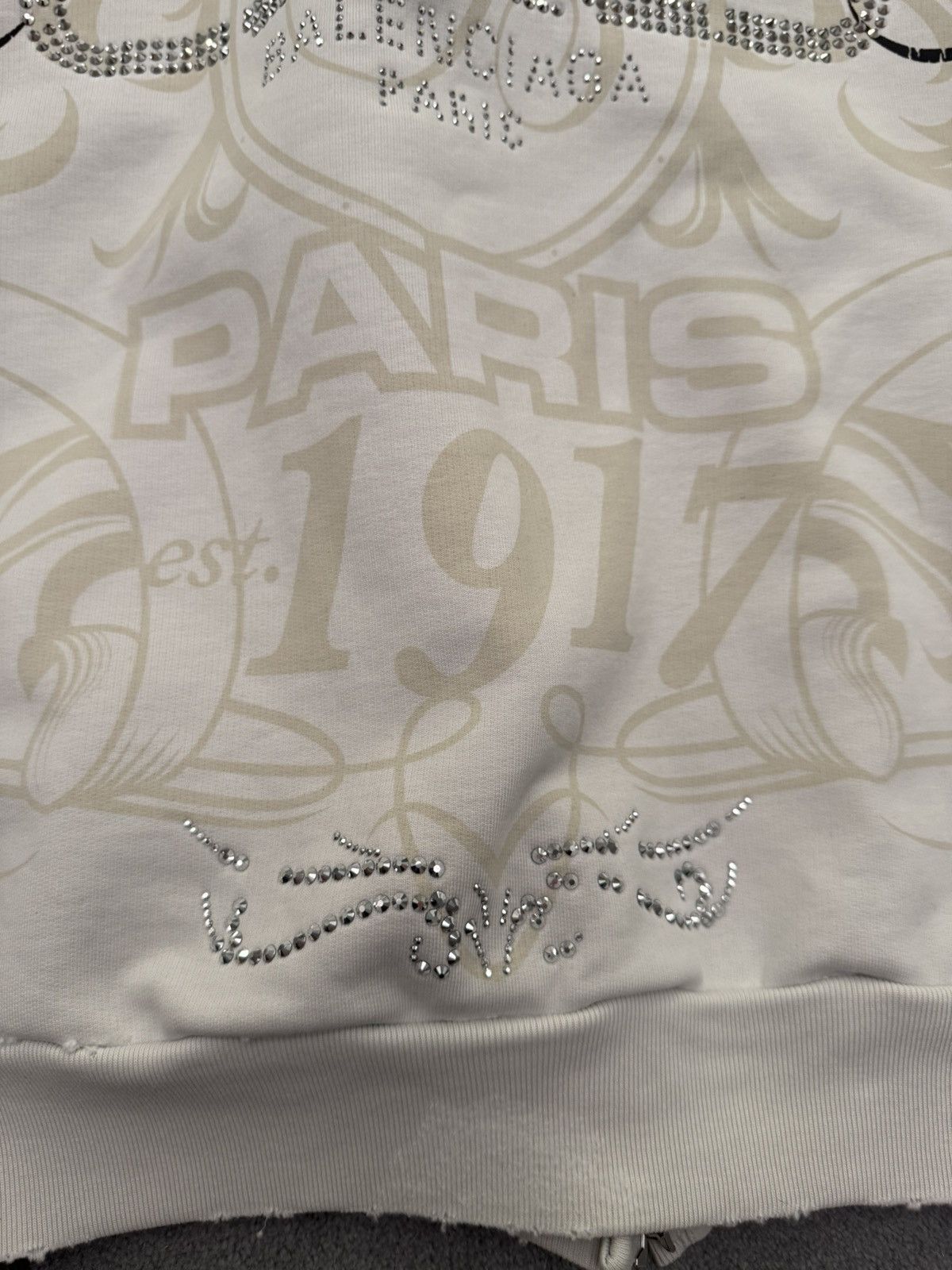 Balenciaga Balenciaga tacky embellished zip up hoodie Size US L / EU 52-54 / 3 - 7 Thumbnail