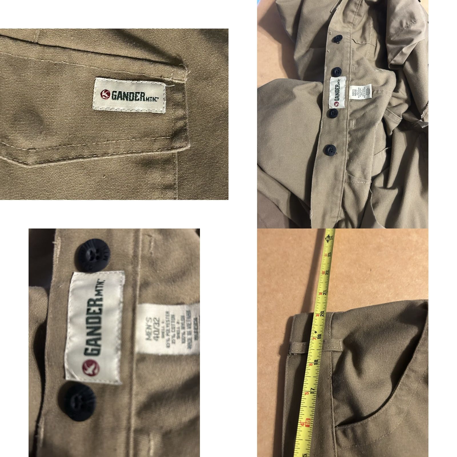 Vintage Gander Mountain Brush Briar Duck Hunting Pants 40x31 Brown Canvas 5-Pocket Zip Button Workwear Mens Hunting Pants Size US 40 / EU 56 - 9 Thumbnail