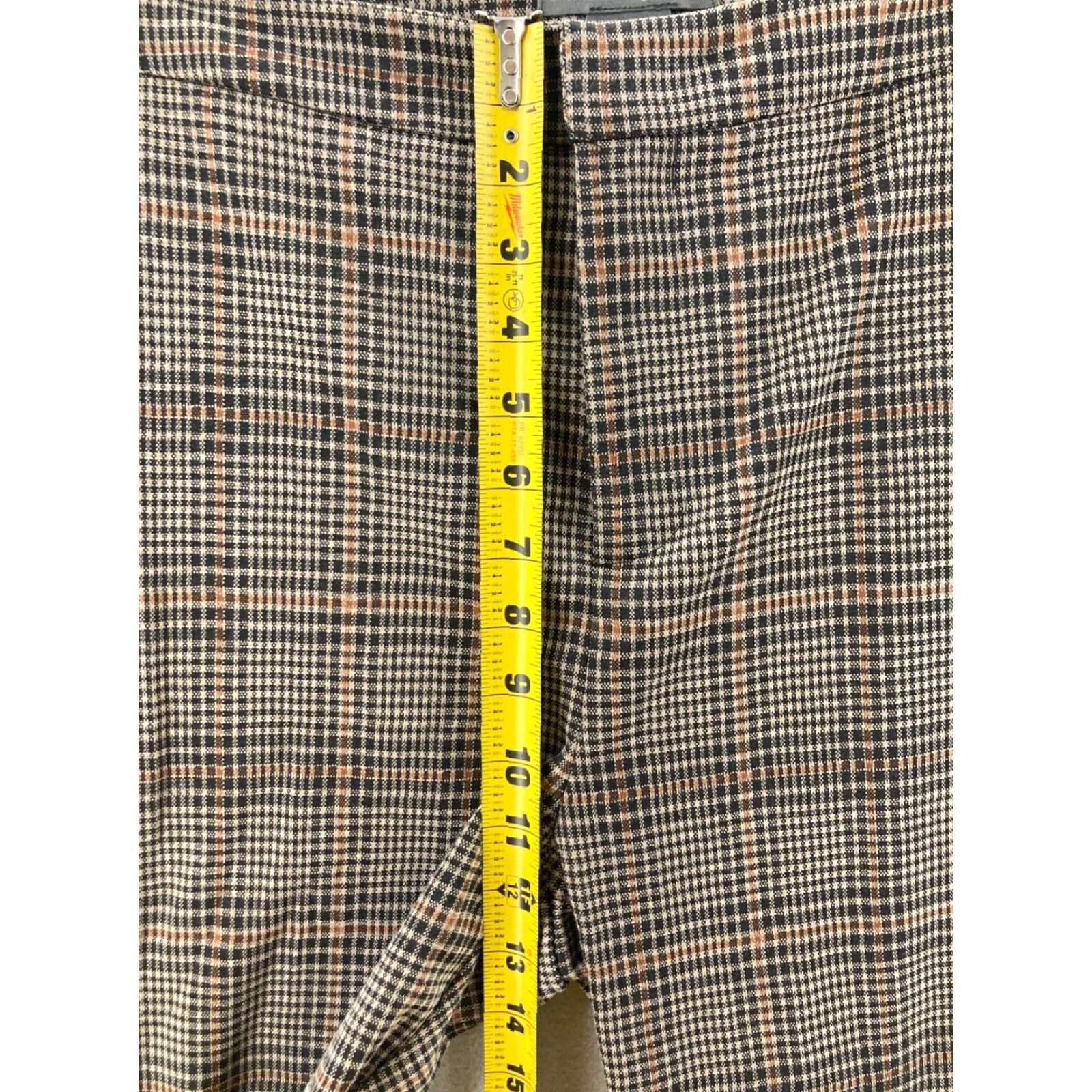 Vintage Sharagano Pants Womens XL Plaid Dress NWT Brown Size 40" / US 18 - 4 Thumbnail