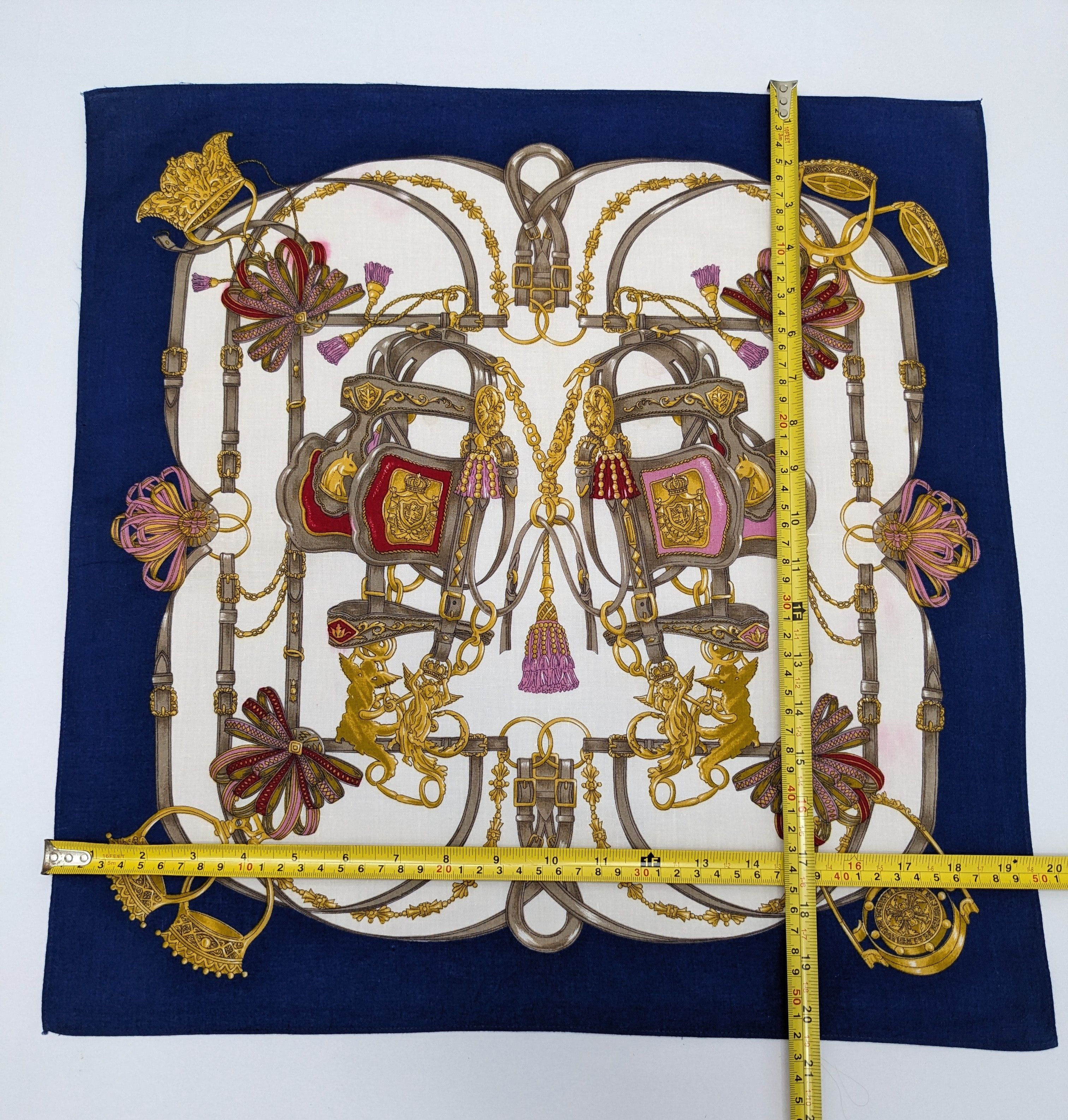 Other Vintage Heraldic Equestrian Handkerchief: Royal Horse Bridle Size ONE SIZE - 5 Thumbnail
