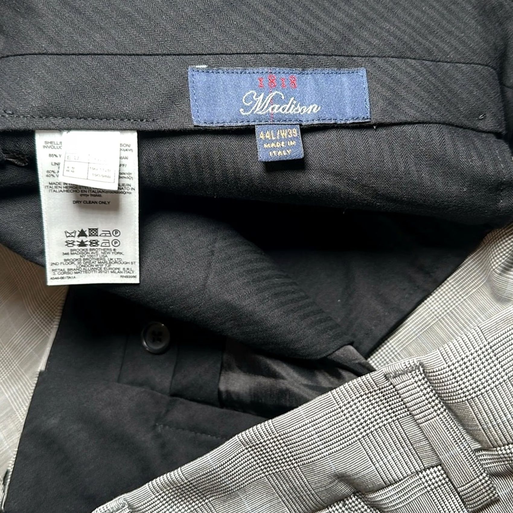 Brooks Brothers Brooks Brothers Madison Dress Pants - 39 Regular Inseam 31 Wool Mohair Gray Plaid Men's Dress Pants Size US 39 - 8 Thumbnail