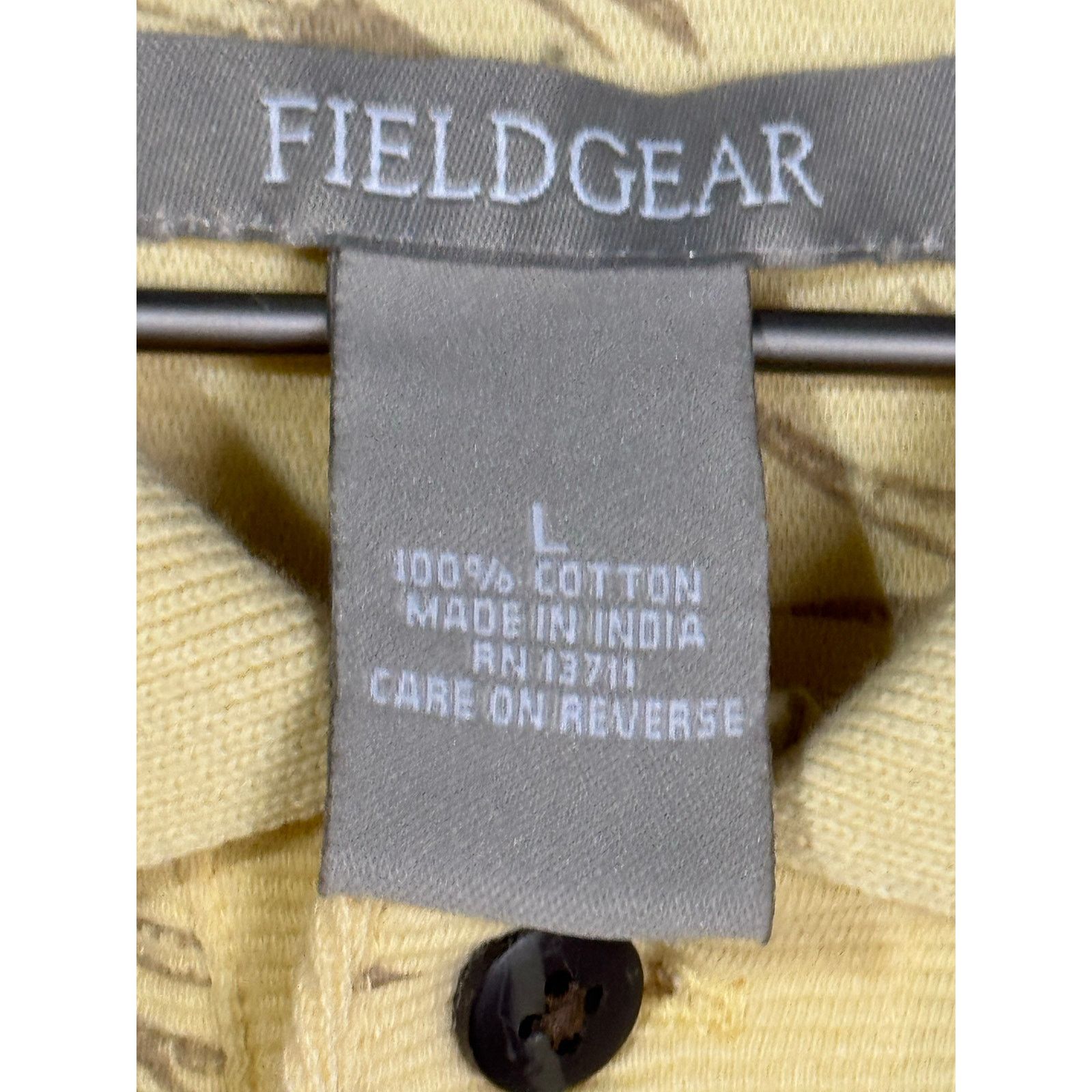 Other Fieldgear Mens Polo Shirt Size Large Yellow Leaf Print Size US L / EU 52-54 / 3 - 6 Thumbnail