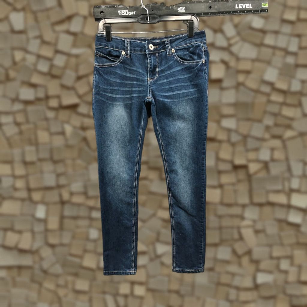 Denime Myth of Jade Jeans Skinny Mid Rise Dark Blue Denim Womens Size 6 Size 28" / US 6 / IT 42 - 1 Thumbnail