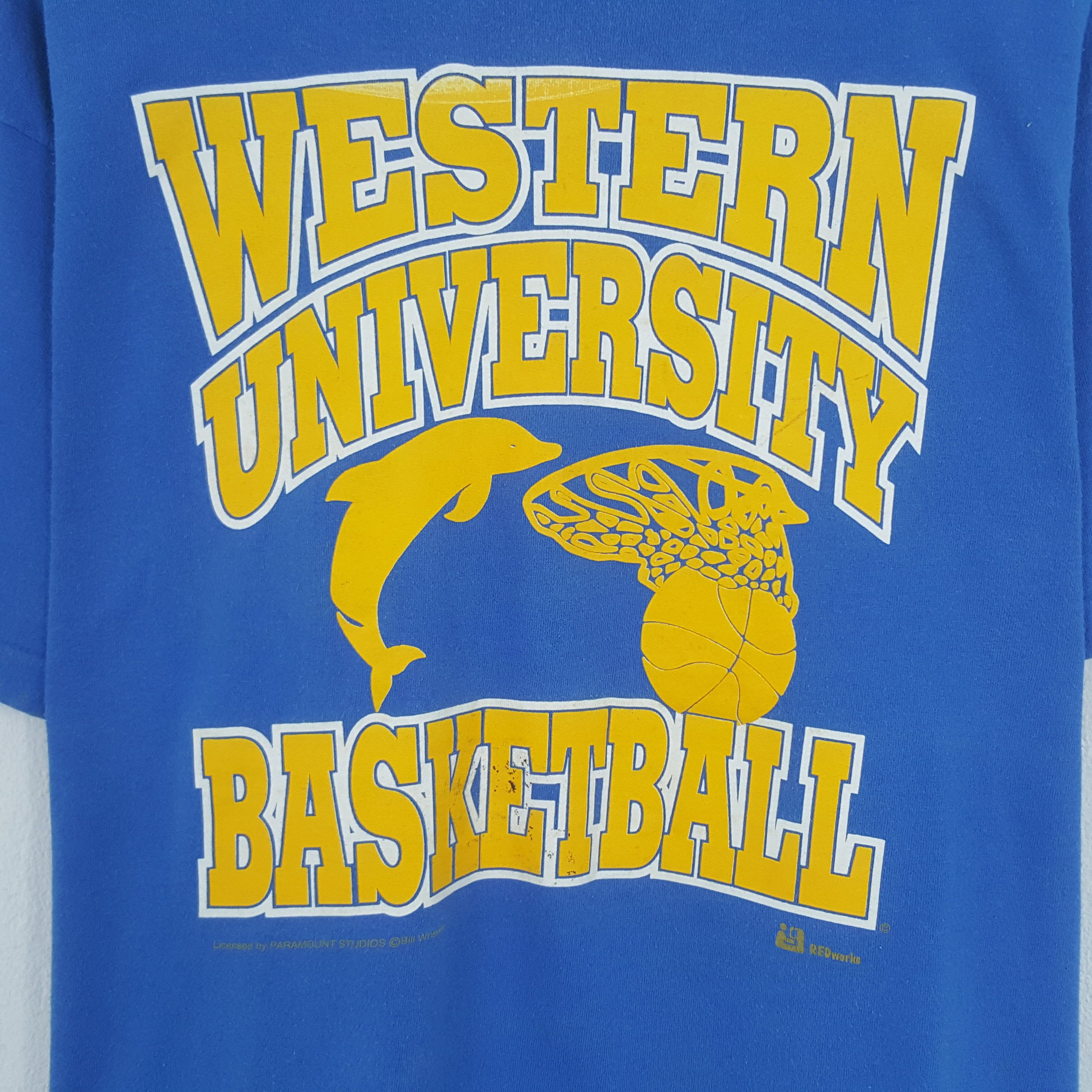 Vintage Vintage Western University Basketball Tshirt Size US XL / EU 56 / 4 - 2 Thumbnail