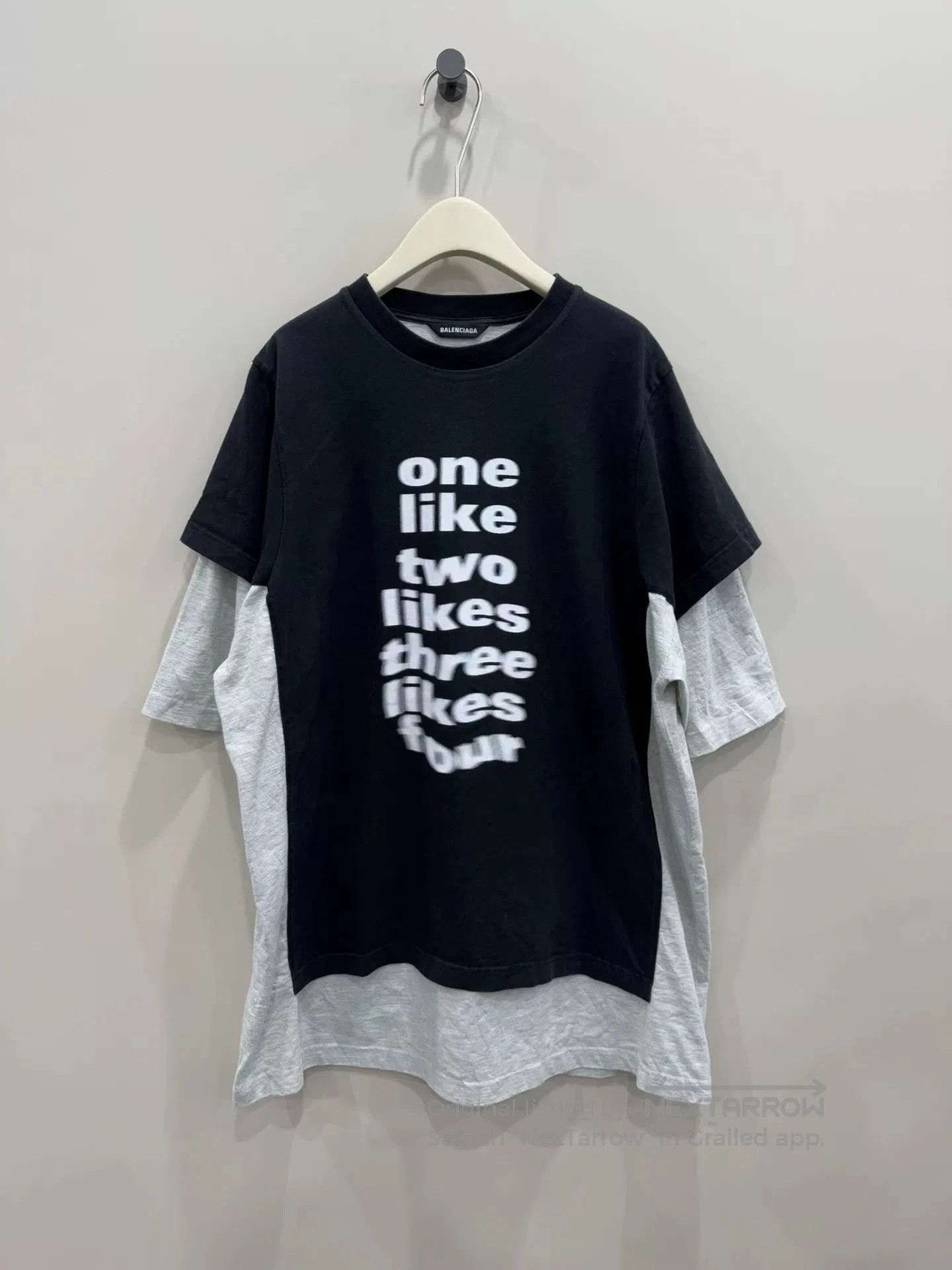 Balenciaga Two-Layered T-Shirt in Black.