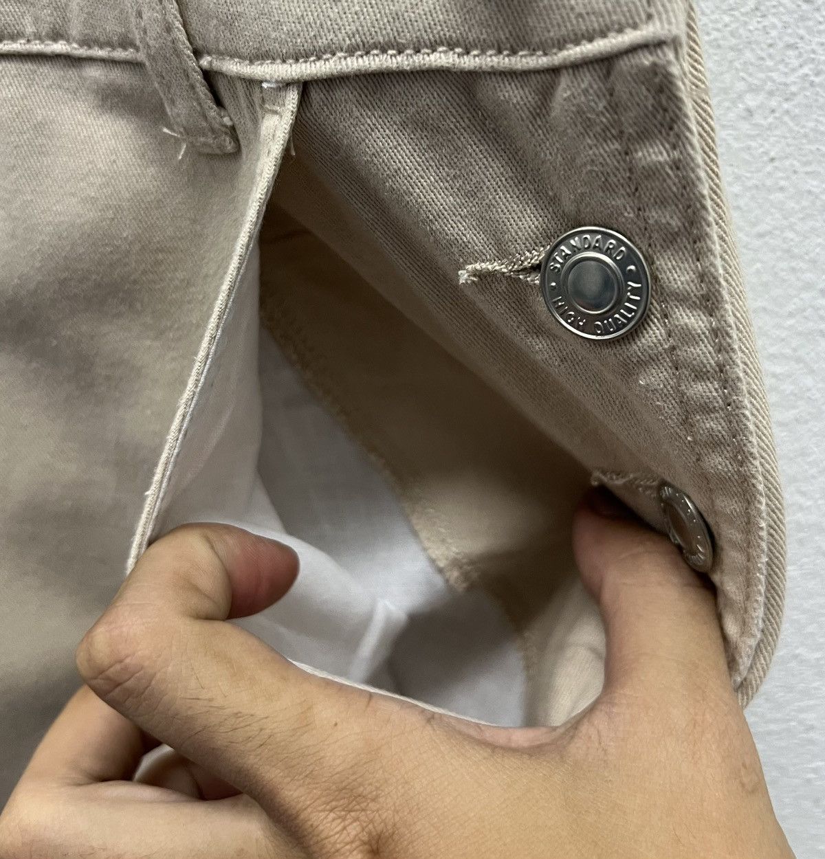 Japanese Brand × Vintage Beige Cotton Overalls – Size LL (C.O.L.Z.A by Honeys) Size US 34 / EU 50 - 9 Thumbnail
