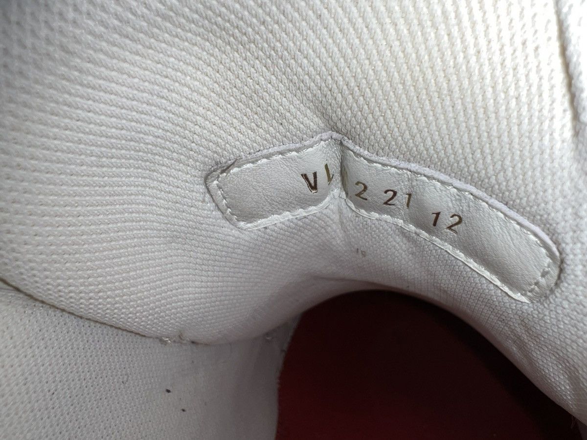 Louis Vuitton Louis Vuitton White Red Embossed Monogram Trainer Sneaker Size US 13 / EU 46 - 6 Thumbnail