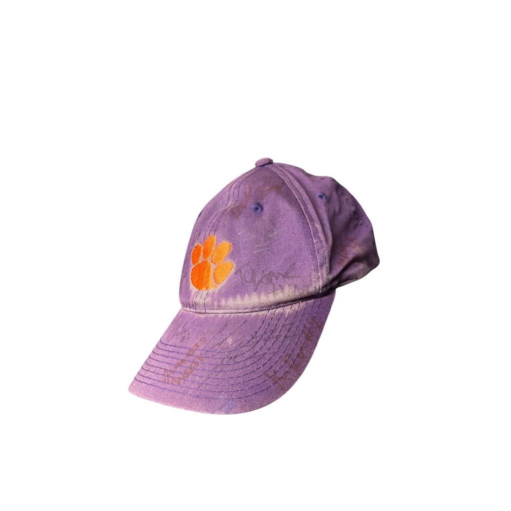 NCAA Purple Y2K Clemson Autographed Hat natural sun distress Size ONE SIZE - 9 Thumbnail
