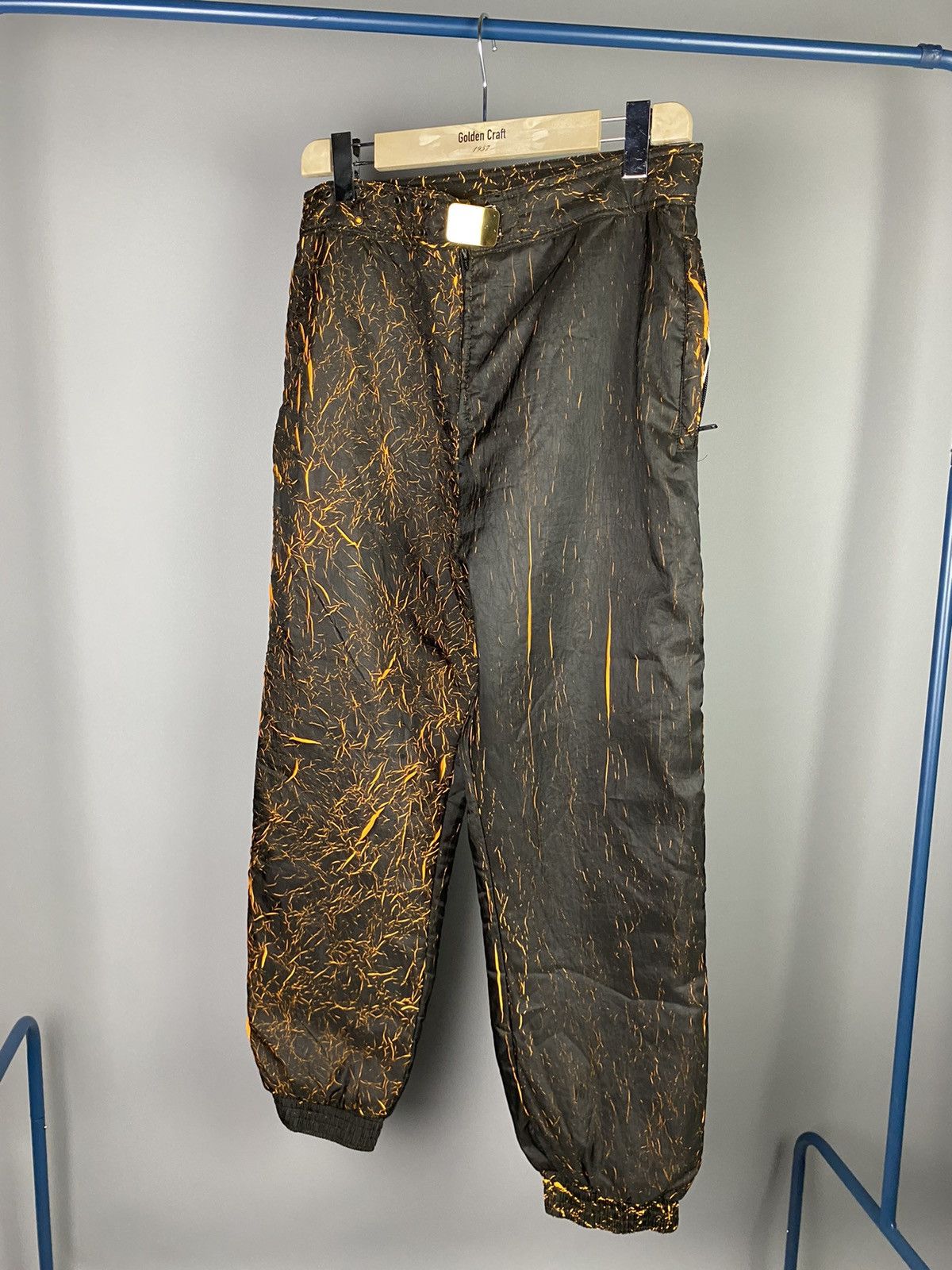 Japanese Brand × Vintage Vintage Graphic Nylon Pants with Abstract Orange Pattern Size US 32 / EU 48 - 2 Thumbnail