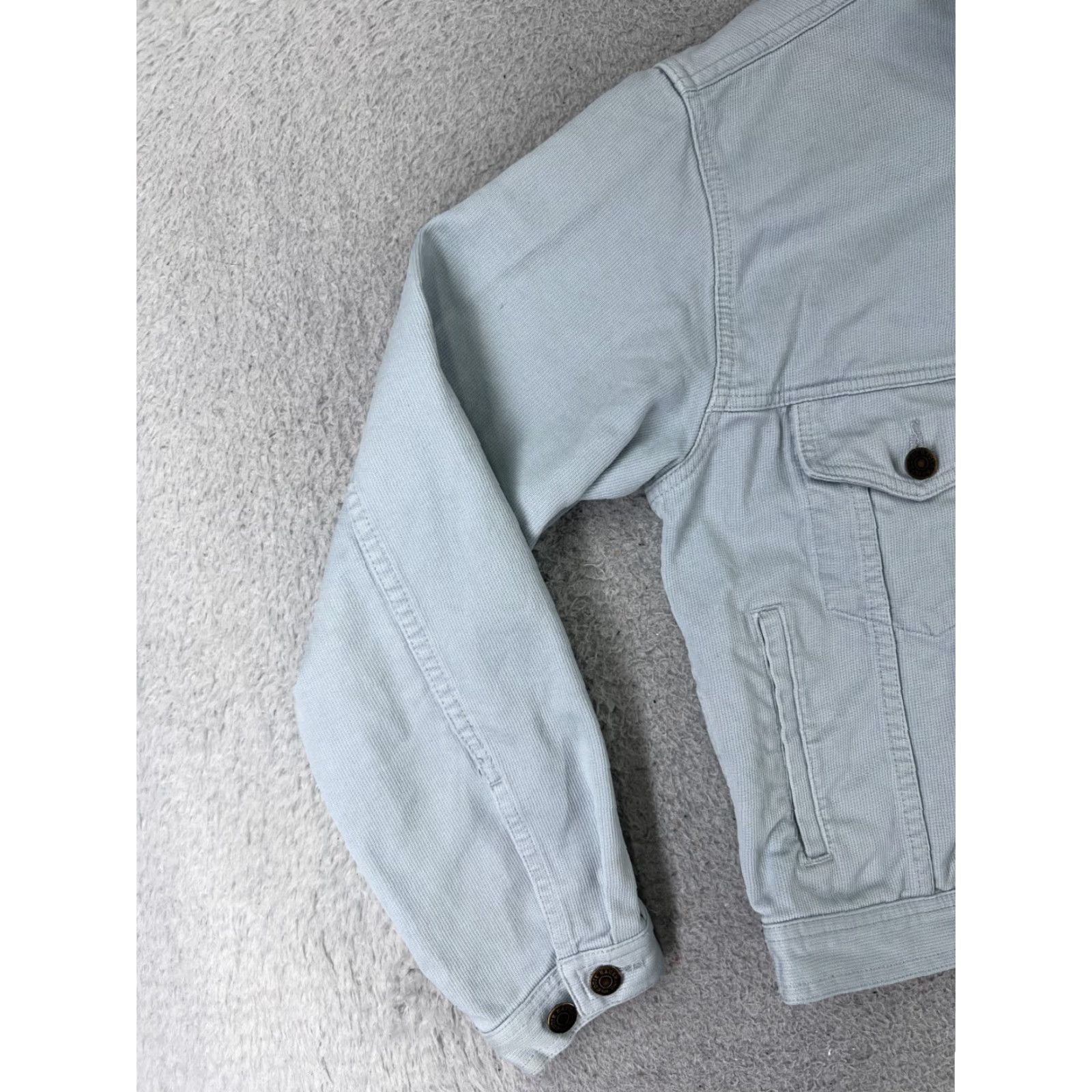 Eddie Bauer VINTAGE Eddie Bauer Jacket Women Medium Blue Denim Crop Y2K Button 100% Cotton Trucker Size M / US 6-8 / IT 42-44 - 3 Thumbnail