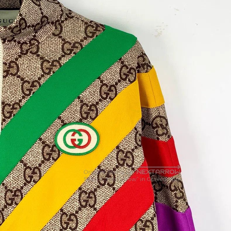 Gucci Gucci Colour block striped logo jacquard full print cotton Size US XS / EU 42 / 0 - 3 Thumbnail