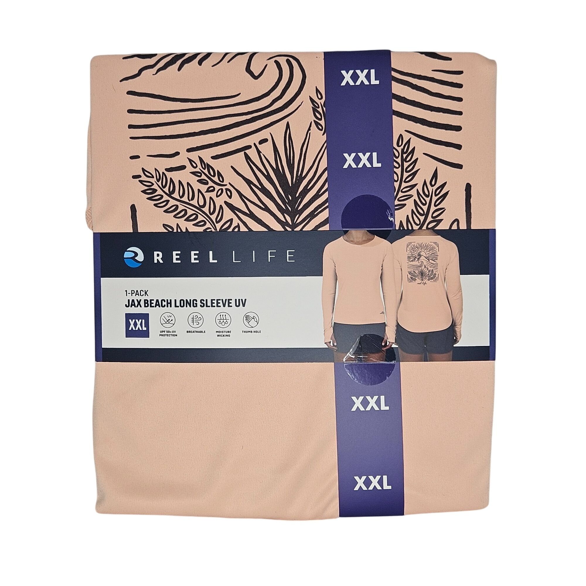 Other Reel Life Womens Jax Beach Long Sleeve Shirt XXL Peach UPF 5 Size XXL / US 16-18 / IT 52-54 - 2 Thumbnail