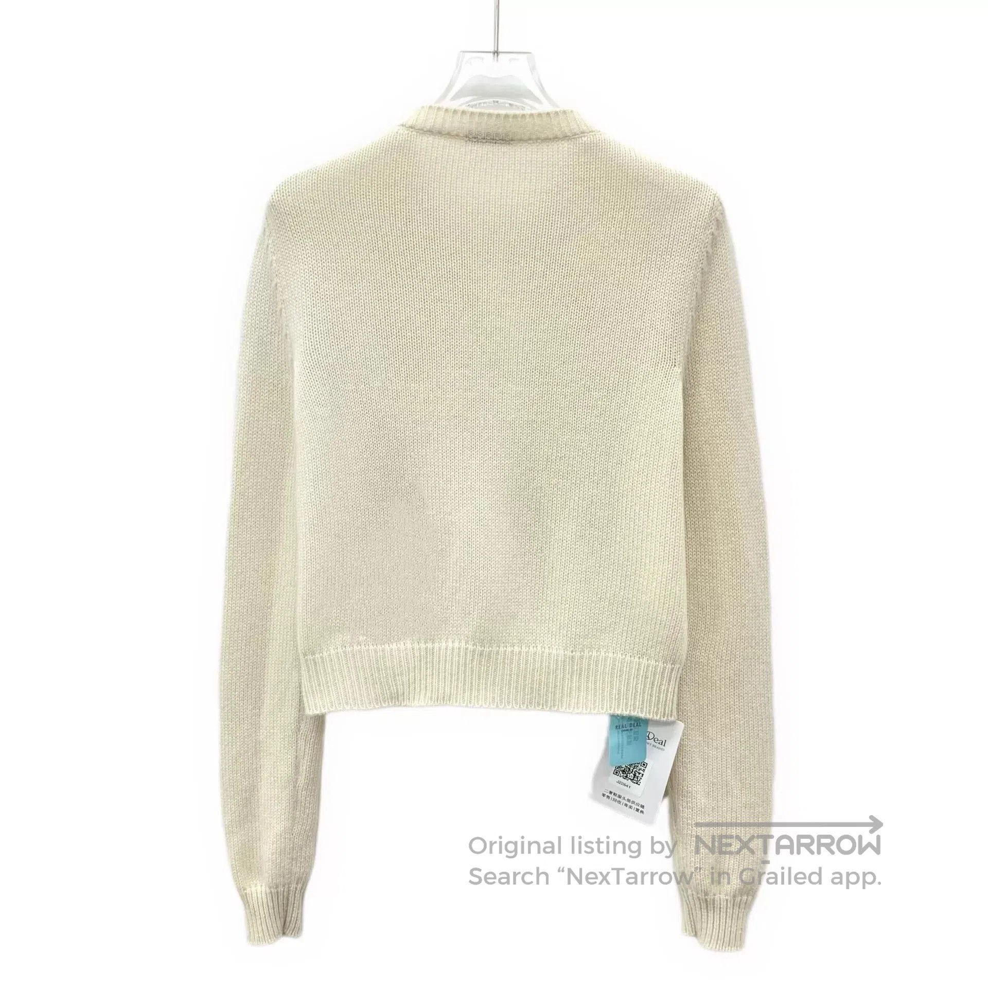 Miu Miu beige jeweled bow button. Size M / US 6-8 / IT 42-44 - 2 Thumbnail