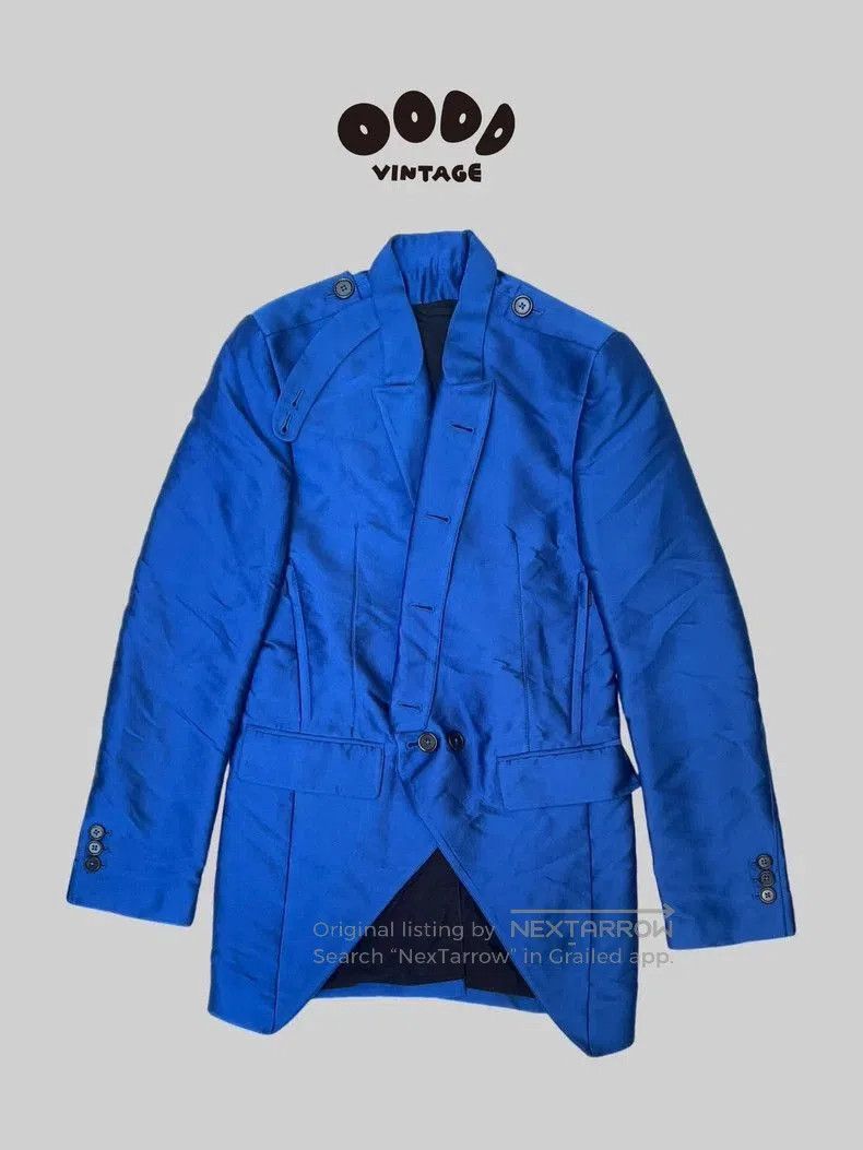 Ann Demeulemeester 12AW Blue Napoleon Jacket.