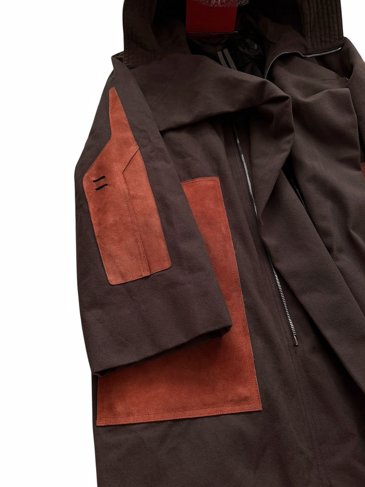 Rick Owens RARE 2019 Larry GIANT Sisy Suede Panel Parka Size US M / EU 48-50 / 2 - 5 Thumbnail