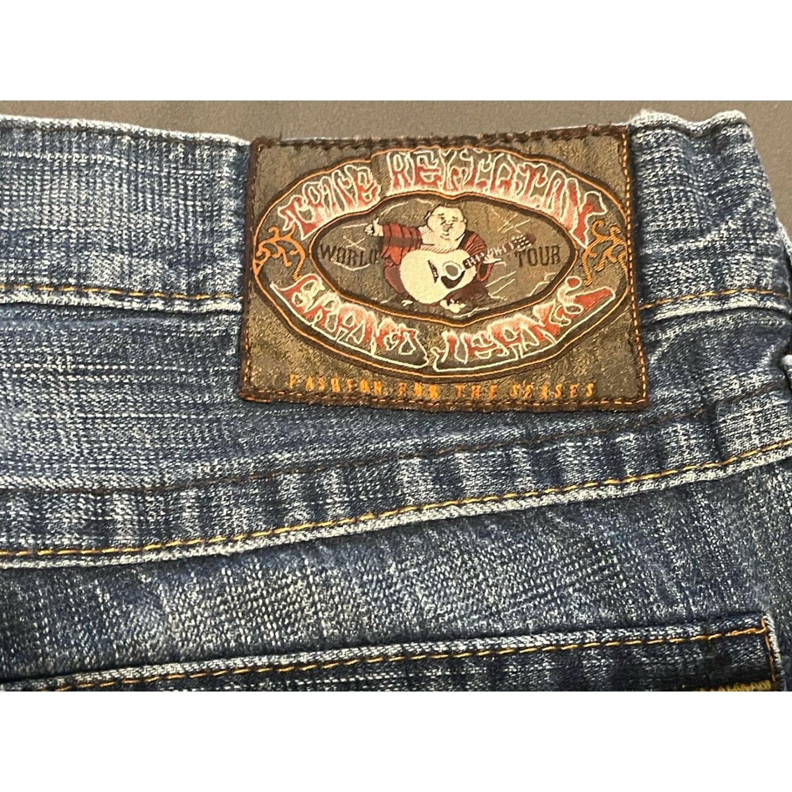 True Religion VINTAGE True Religion 812 Jeans Men Straight 34 Regular Size 35" Waist Blue Denim 30" Inseam Flap Pockets Logo Vintage USA Size US 34 / EU 50 - 6 Thumbnail