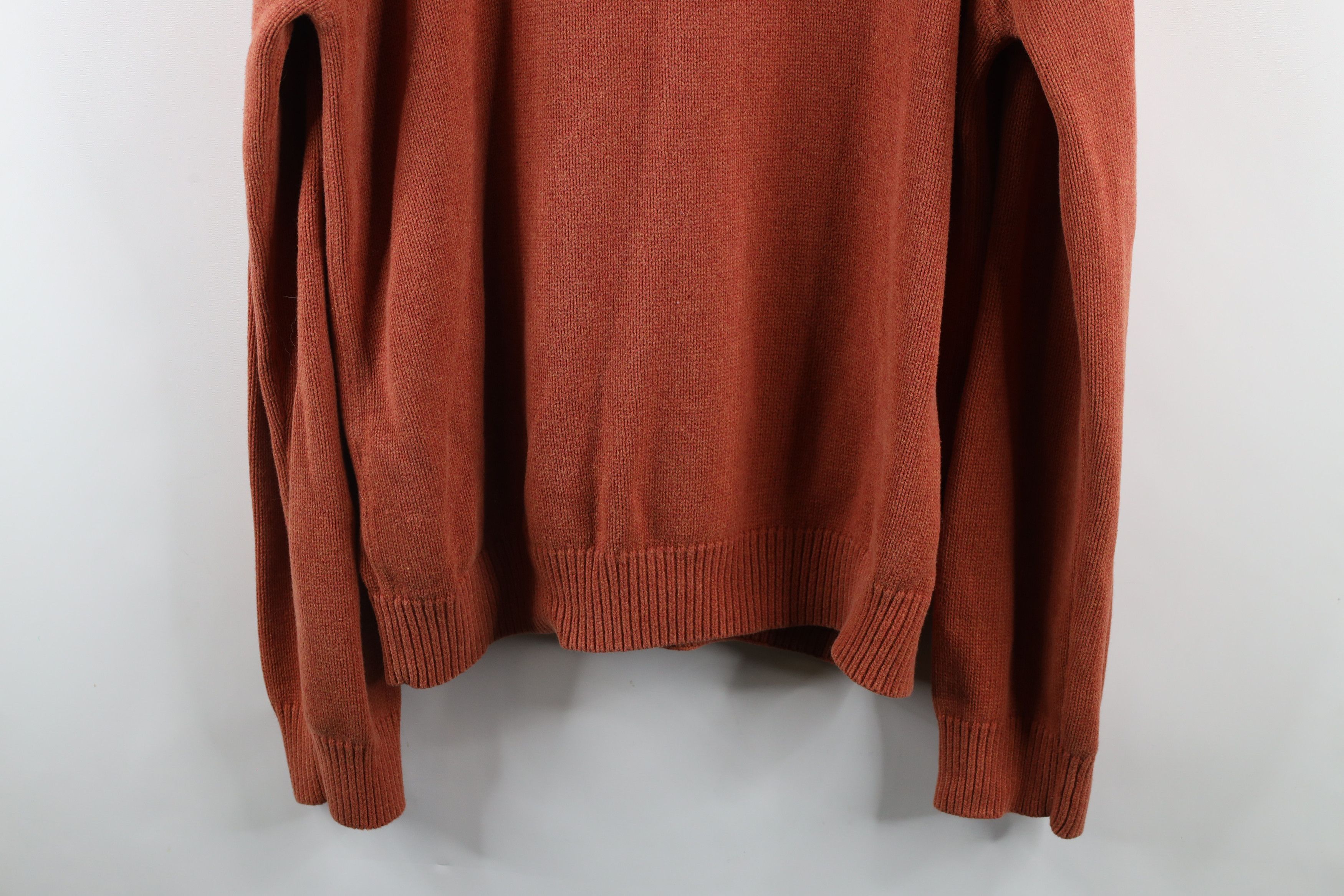 Tommy Hilfiger × Vintage Vintage 90s Tommy Hilfiger Heavyweight Knit Sweater Orange Size US XL / EU 56 / 4 - 9 Thumbnail