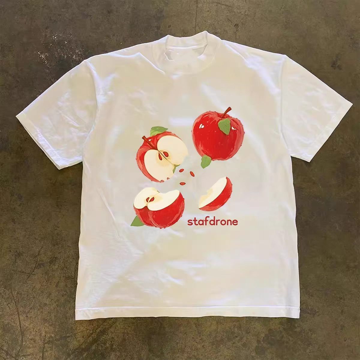 Vintage White washed vintage apple print t-shirt Size US M / EU 48-50 / 2 - 1 Thumbnail