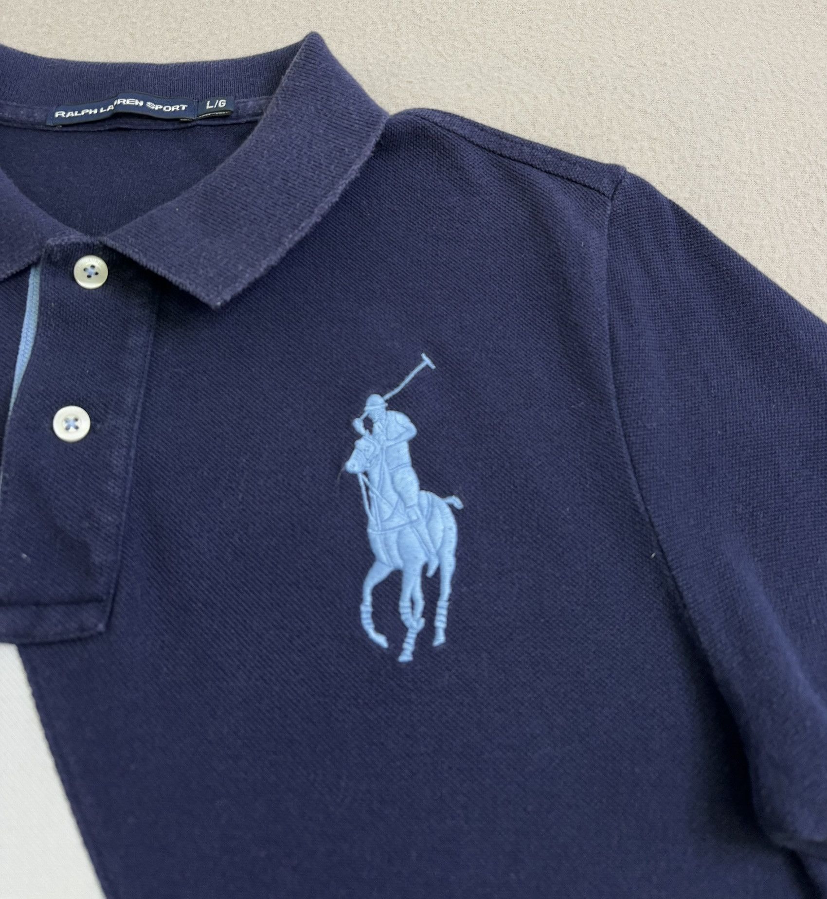 Ralph Lauren × Ralph Lauren Sport Ralph Lauren Sport navy blue Polo Big Pony Size. L Size L / US 10 / IT 46 - 7 Thumbnail