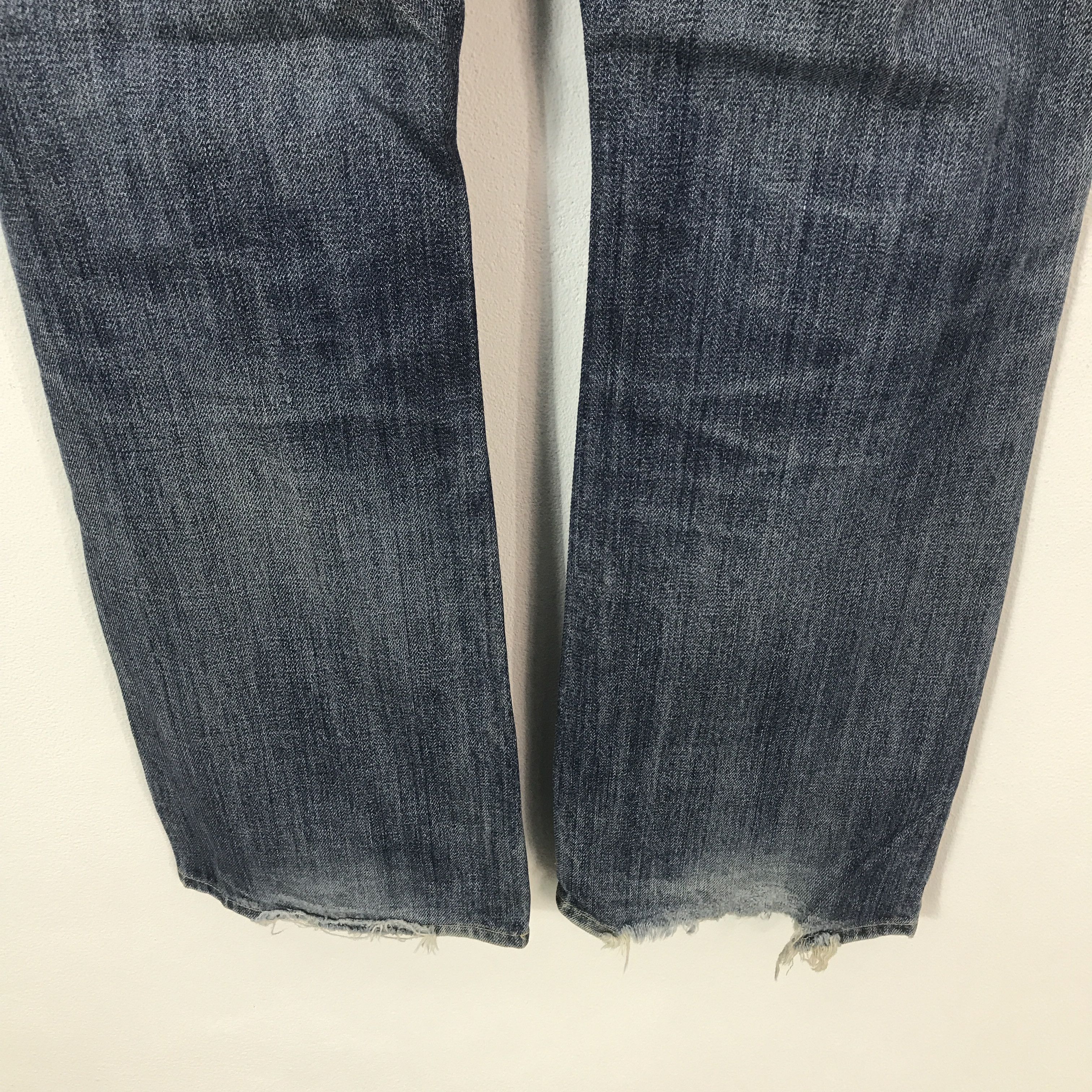Japanese Brand Flare uniqlo Jp bootcut distressed denim K54B17 Size US 31 - 6 Thumbnail