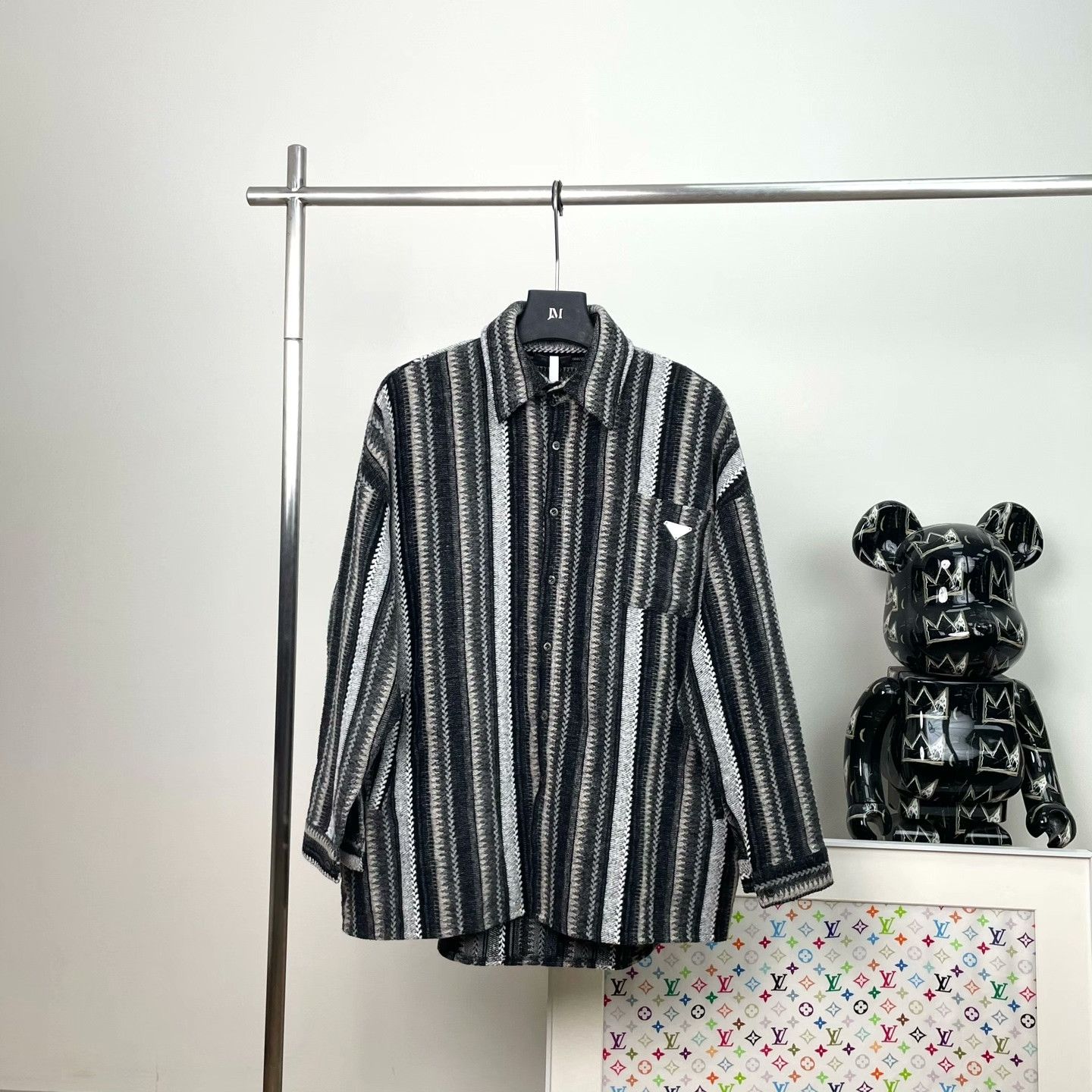 Prada Prada Wool Striped Shirt m Men Size US M / EU 48-50 / 2 - 1 Thumbnail
