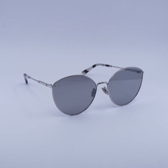 Bottega Veneta Bottega Veneta BV0259S 002 Sunglasses Silver Cat Eye Frame Size ONE SIZE - 3 Thumbnail