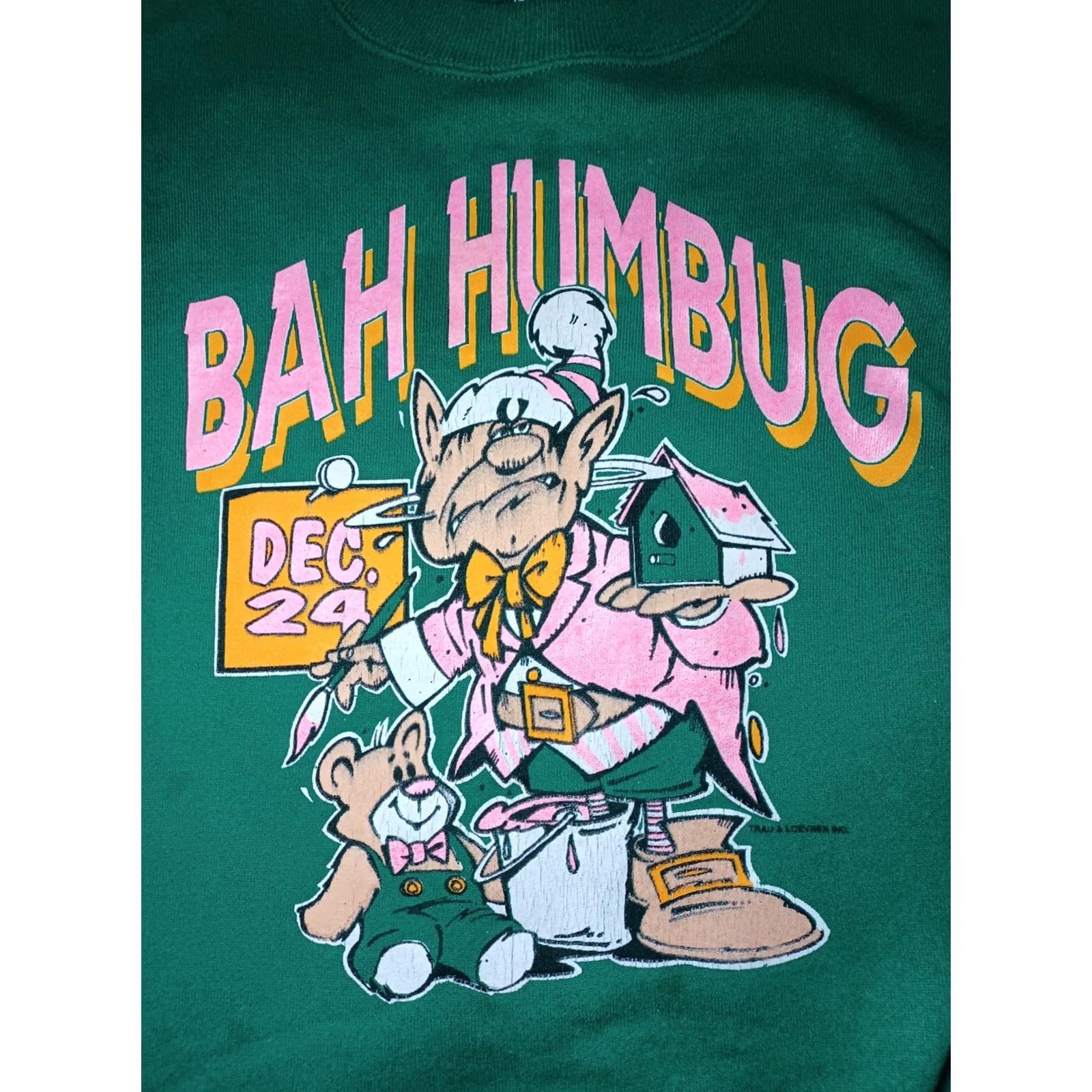 Hanes VINTAGE Hanes 90's Christmas Crewneck Sweatshirt L Green Mens Size US L / EU 52-54 / 3 - 2 Thumbnail