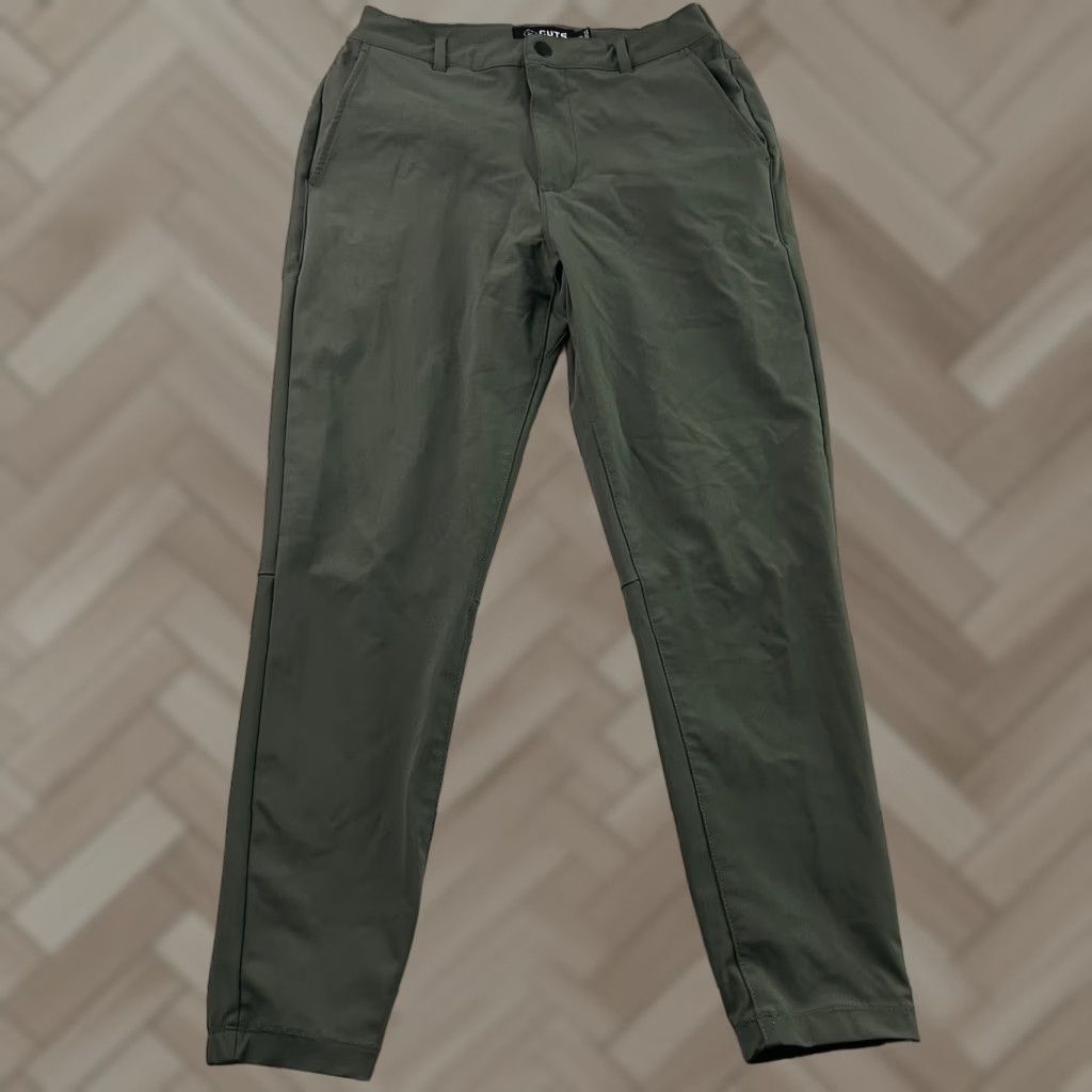Cuts CUTS Elastic Waist Pants Men S Gray Green 26"Inseam Jogger Casual Bottoms Size US 29 - 1 Thumbnail