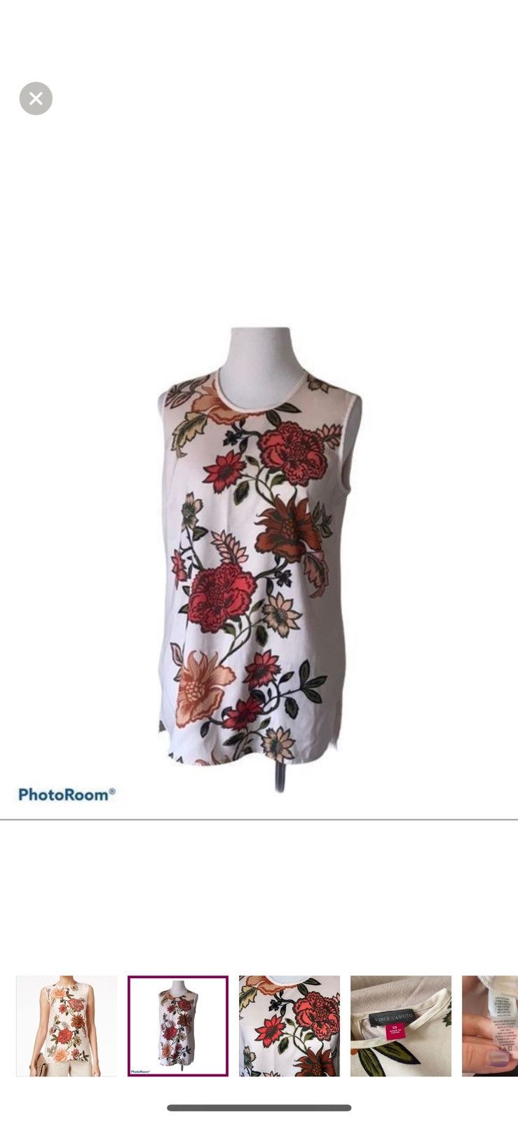 Vince Camuto Vince Camuto XS floral sleeveless blouse Size XS / US 0-2 / IT 36-38 - 1 Thumbnail