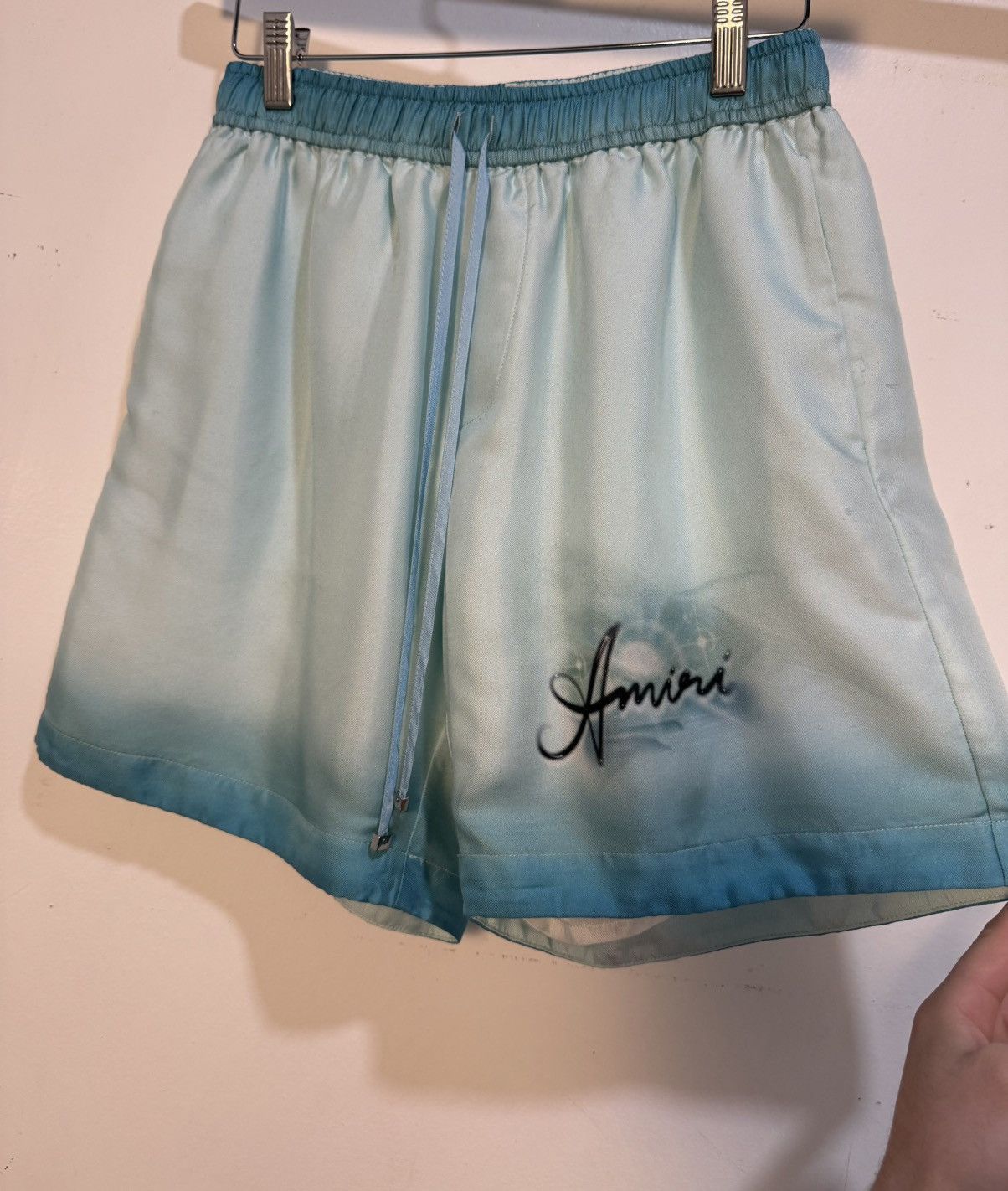 Amiri Amiri Resort Club silk-satin shorts Size US 32 / EU 48 - 2 Thumbnail