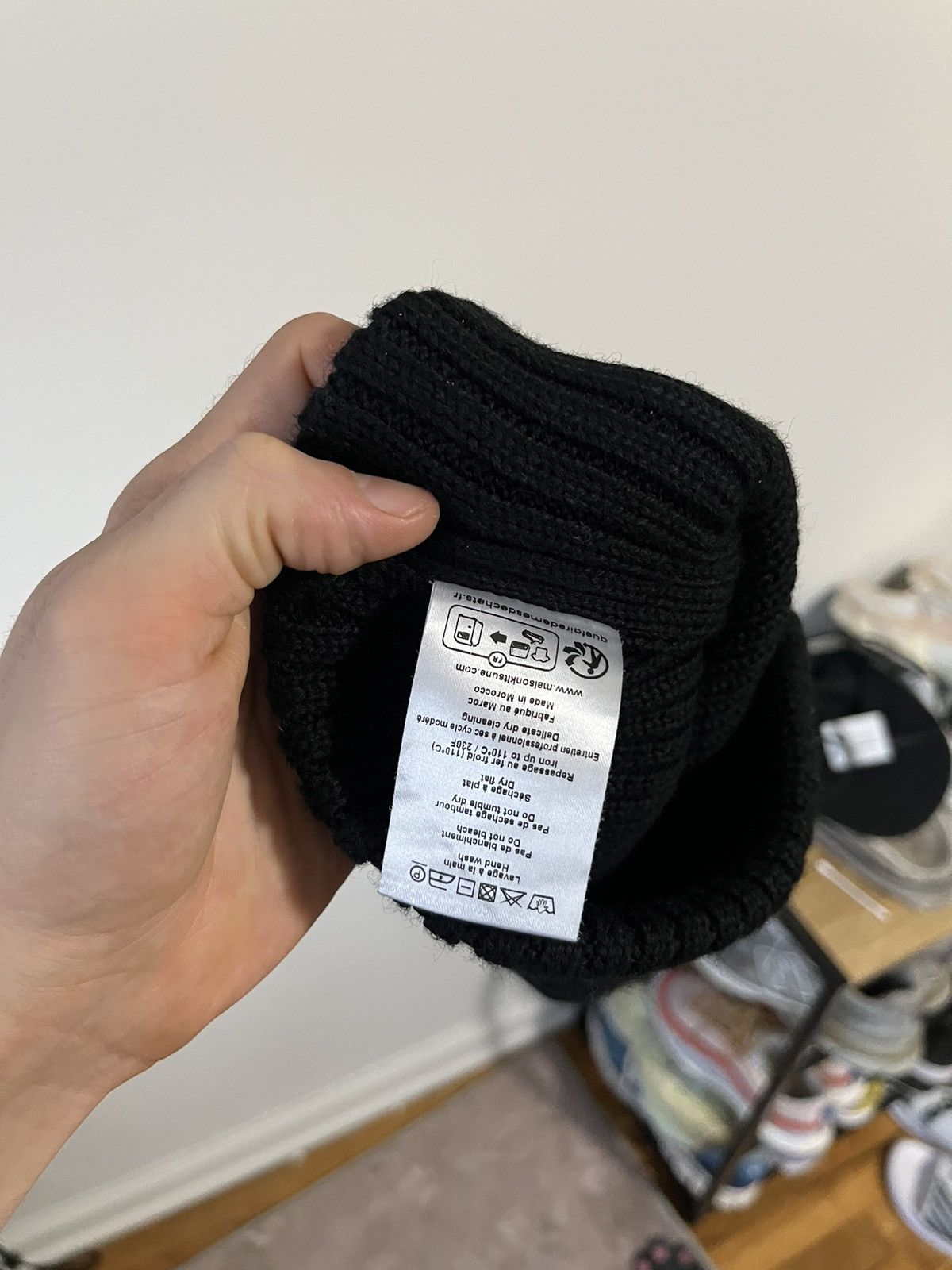 Maison Kitsune Maison Kitsune Fox Head Patch Ribbed Beanie wool Size ONE SIZE - 4 Thumbnail