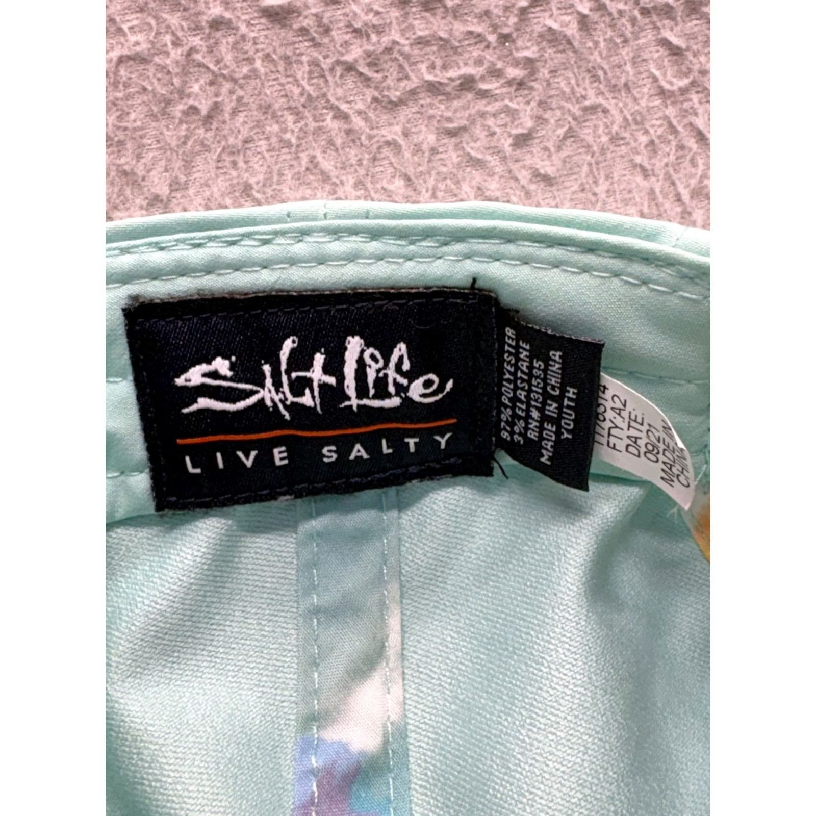 Vintage Salt Life Cap One Size Green Mint Baseball With White Embroidery Adjustable Strap 360B Size ONE SIZE - 7 Thumbnail
