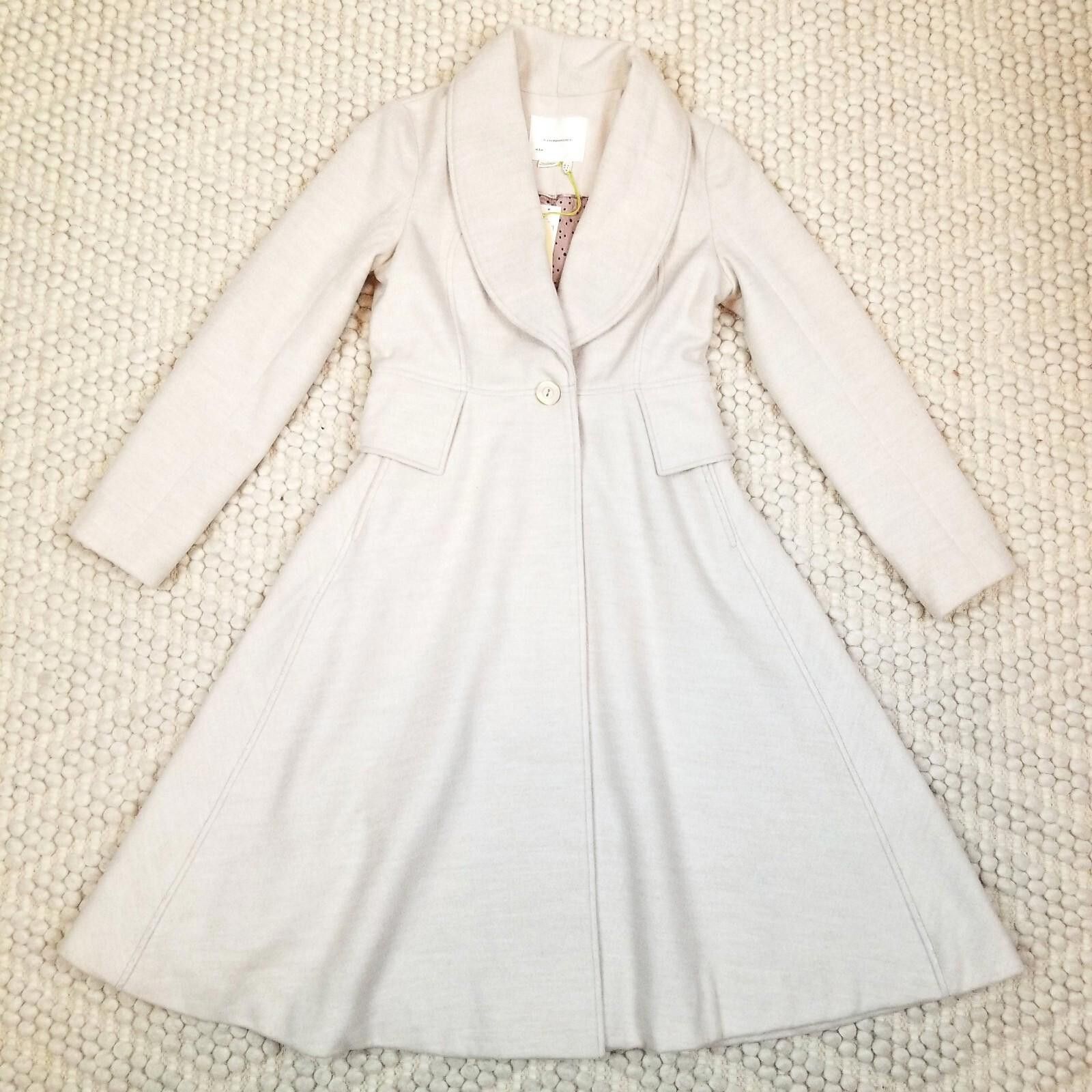 Anthropologie NWT Anthropologie Evaline Textured Coat Natural Sz 4 Size S / US 4 / IT 40 - 7 Thumbnail