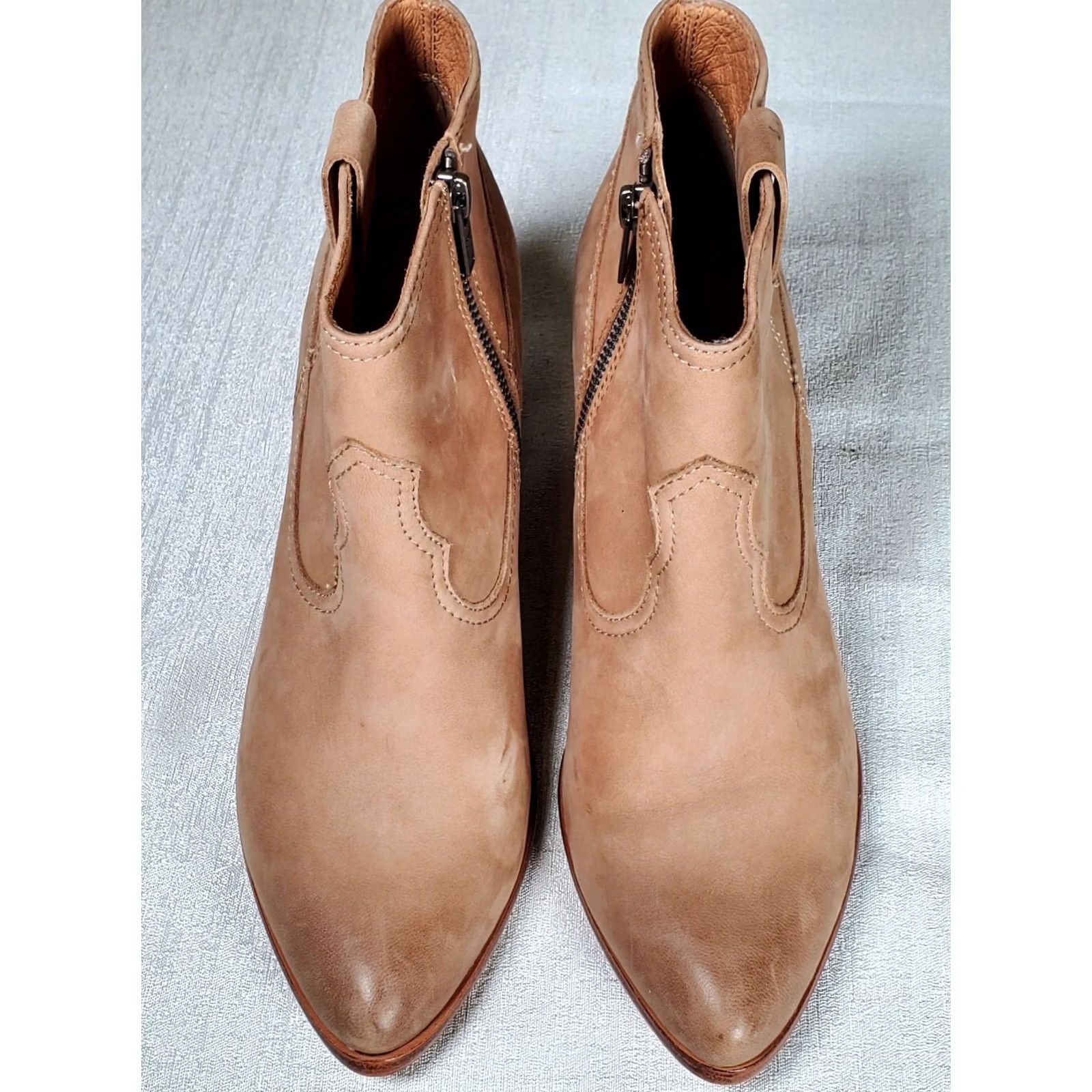 Frye Frye Rory Ankle Boots Beige Leather Womens Bootie US 9 Size US 9 / IT 39 - 6 Thumbnail