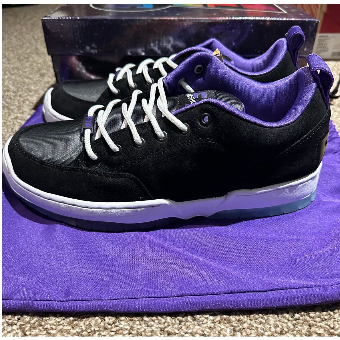 image of Ftp X Dc Clocker 2 Shoes in Black, Men's (Size 11)