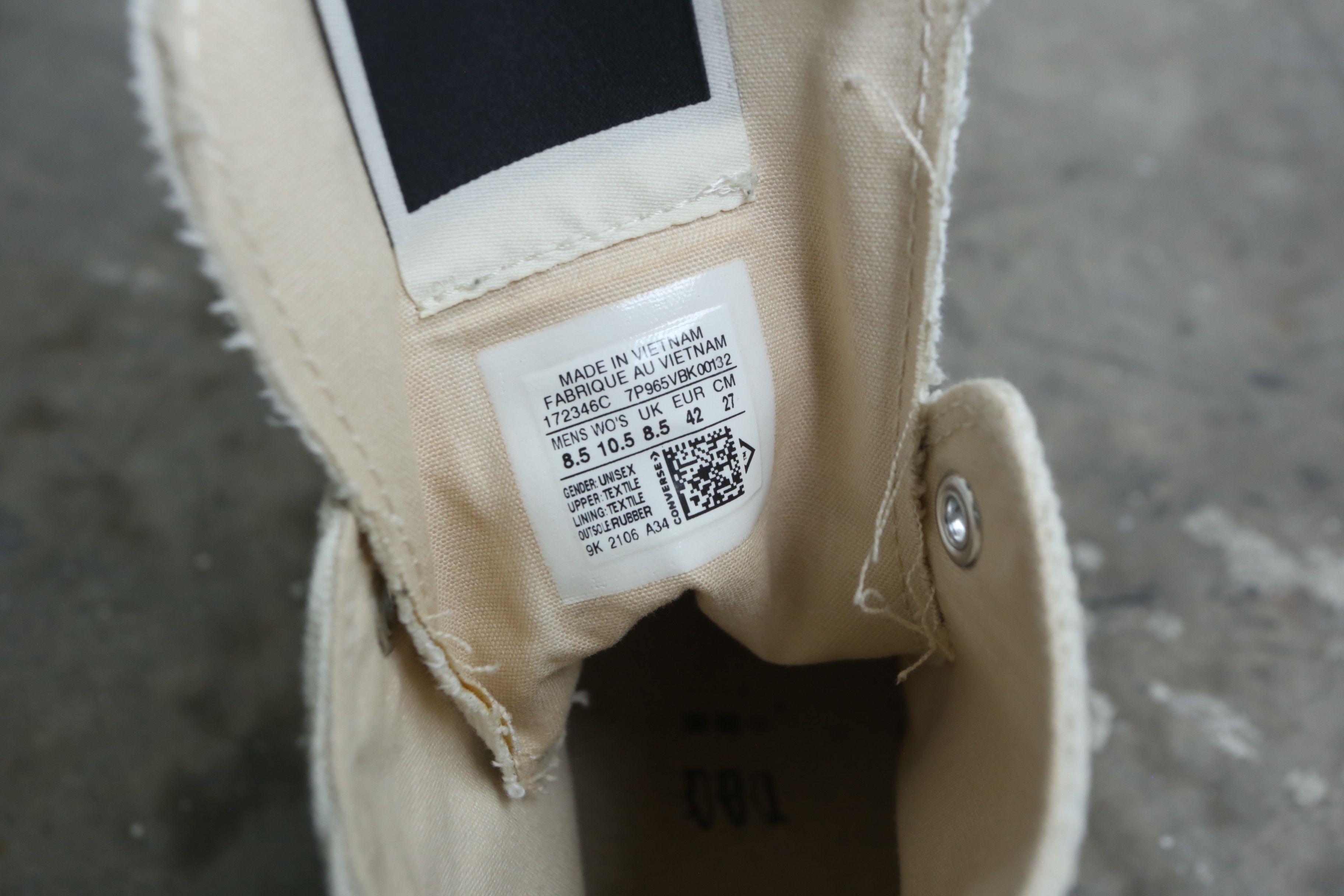 Converse × Rick Owens Drkshdw Converse - Rick Owens DRKSHDW - F/W 21 - DRKSTAR Chuck 70 Hi Size US 8.5 / EU 41-42 - 6 Thumbnail