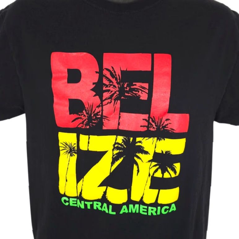Fruit Of The Loom VINTAGE Belize T Shirt Mens Size Medium Black Central America Travel Destination Tee Size US M / EU 48-50 / 2 - 2 Thumbnail