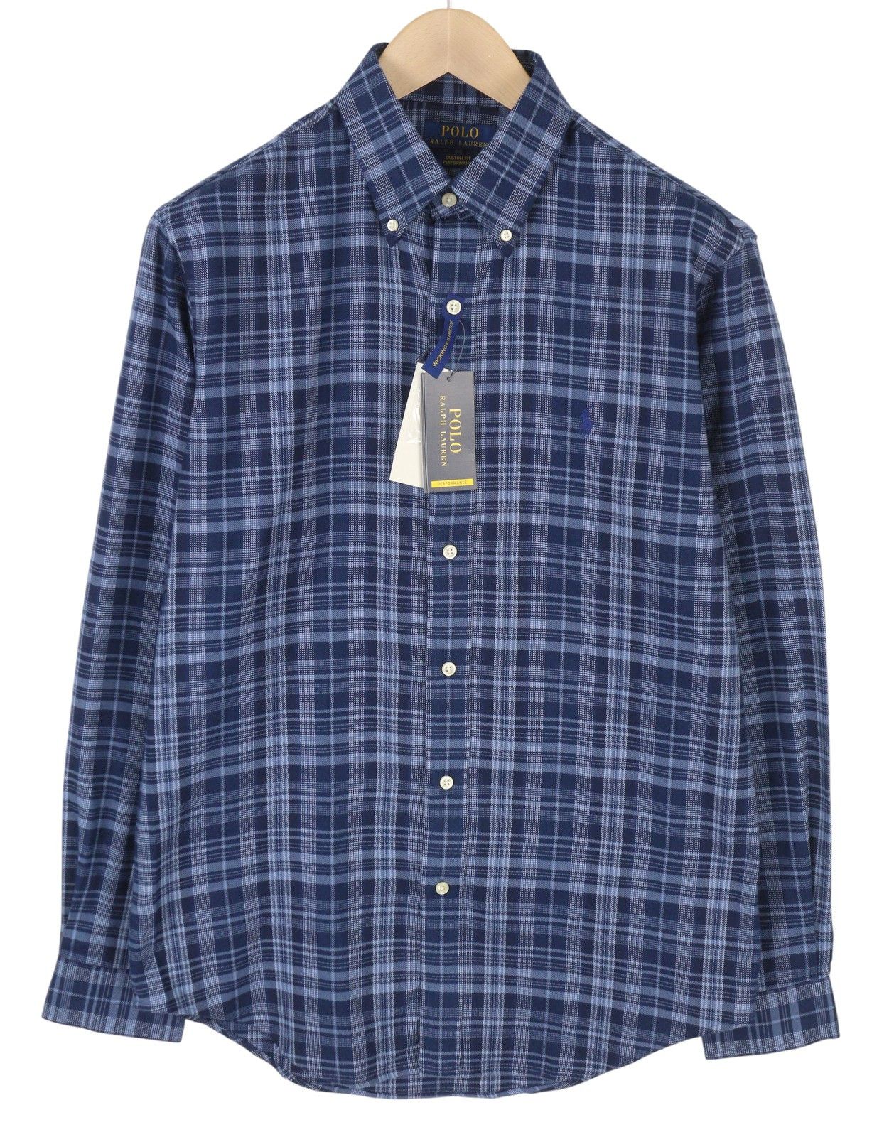 M Blue Custom Fit Performance Plaid Flannel 87010